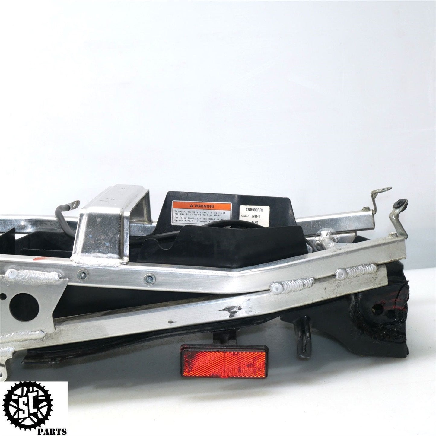00 01 HONDA CBR929 RR REAR SUBFRAME BATTERY TRAY H34 - SALVAGECYCLEPARTS