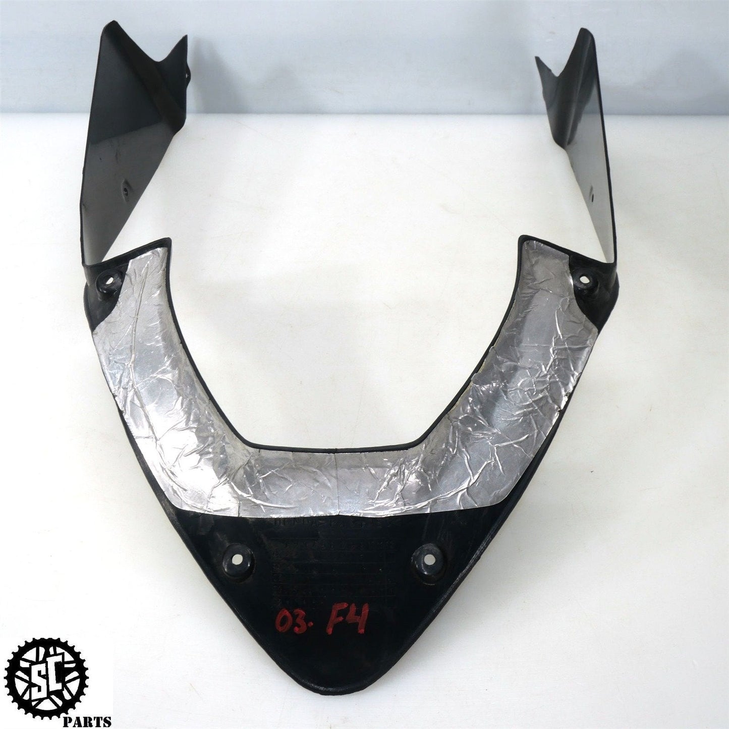 01 - 06 HONDA CBR 600 F4i FRONT LOWER V INNER FAIRING H08 - SALVAGECYCLEPARTS