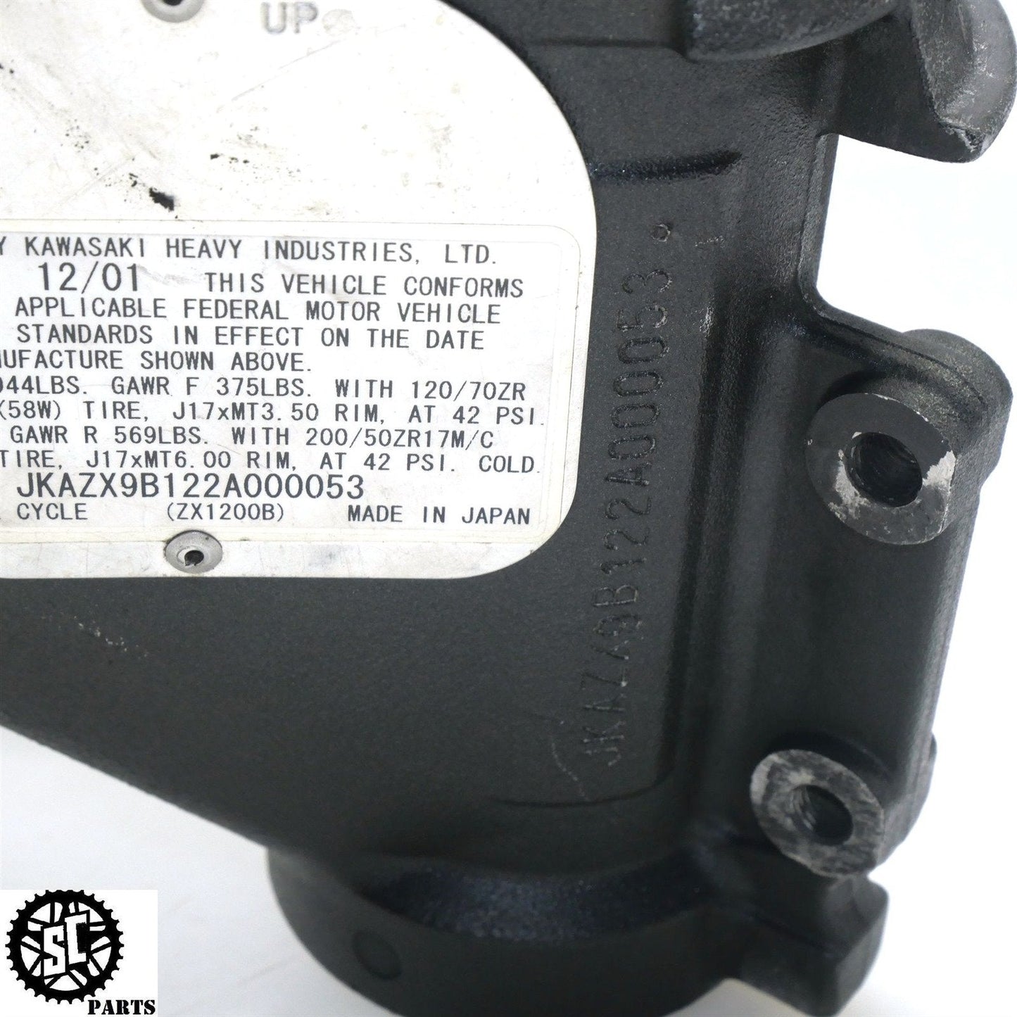 02 - 05 2002 KAWASAKI NINJA ZX12R MAIN FRAME CHASSIS *C* K71 - SALVAGECYCLEPARTS