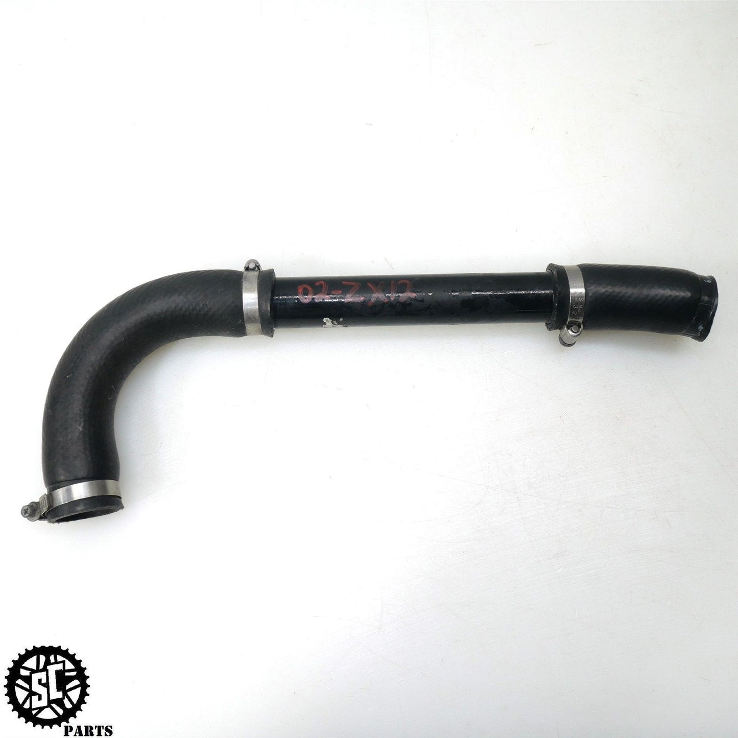02 - 05 2002 KAWASAKI NINJA ZX12R RADIATOR COOLANT METAL LINE HOSE K71 - SALVAGECYCLEPARTS