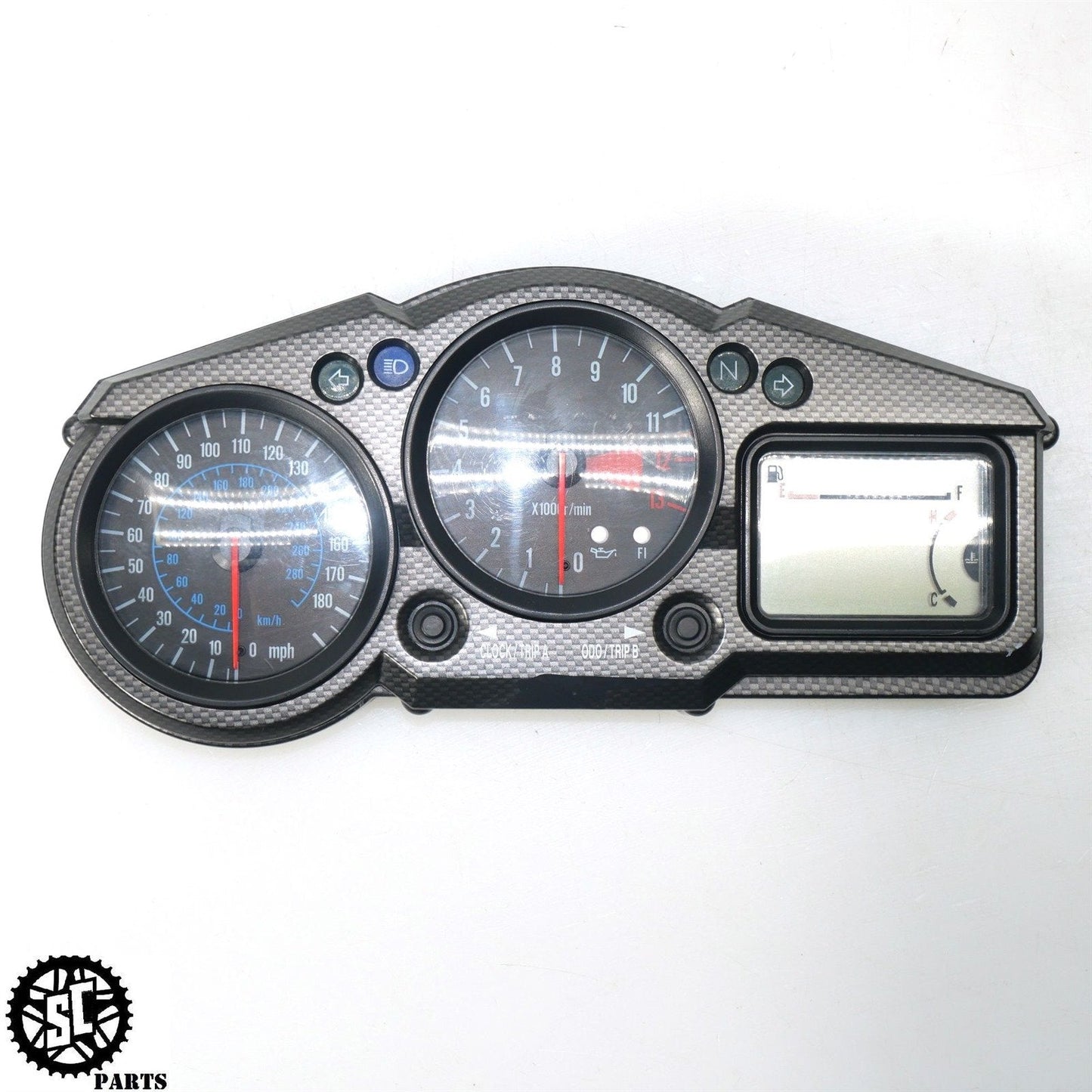 02 - 05 2002 KAWASAKI NINJA ZX12R SPEEDOMETER GAUGE CLUSTER SPEEDO K71 - SALVAGECYCLEPARTS