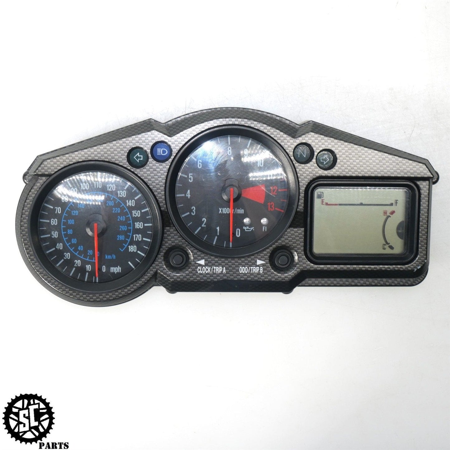 02 - 05 2002 KAWASAKI NINJA ZX12R SPEEDOMETER GAUGE CLUSTER SPEEDO K71 - SALVAGECYCLEPARTS