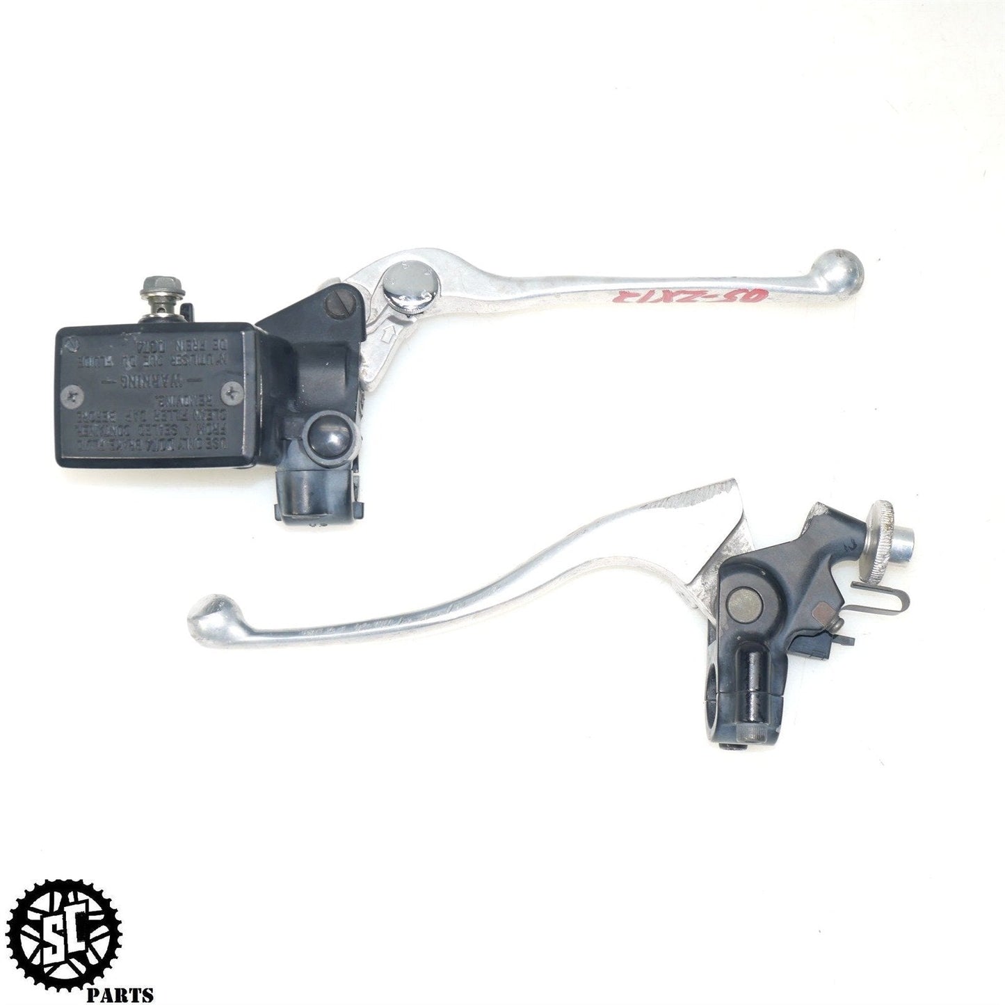 02 - 05 KAWASAKI NINJA ZX12R FRONT BRAKE MASTER CYLINDER CLUTCH PERCH LEVER K60 - SALVAGECYCLEPARTS