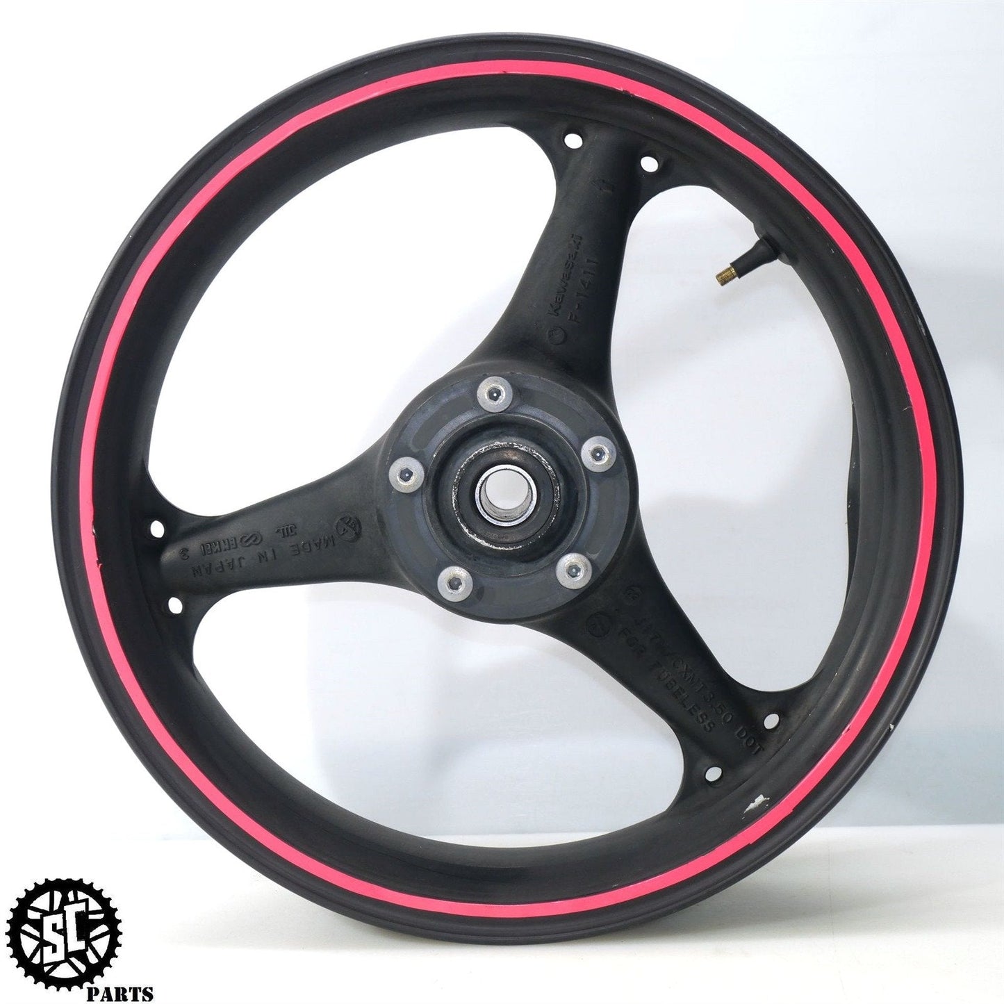 03 04 2003 KAWASAKI NINJA ZX6R 636 FRONT WHEEL SB K07 - SALVAGECYCLEPARTS