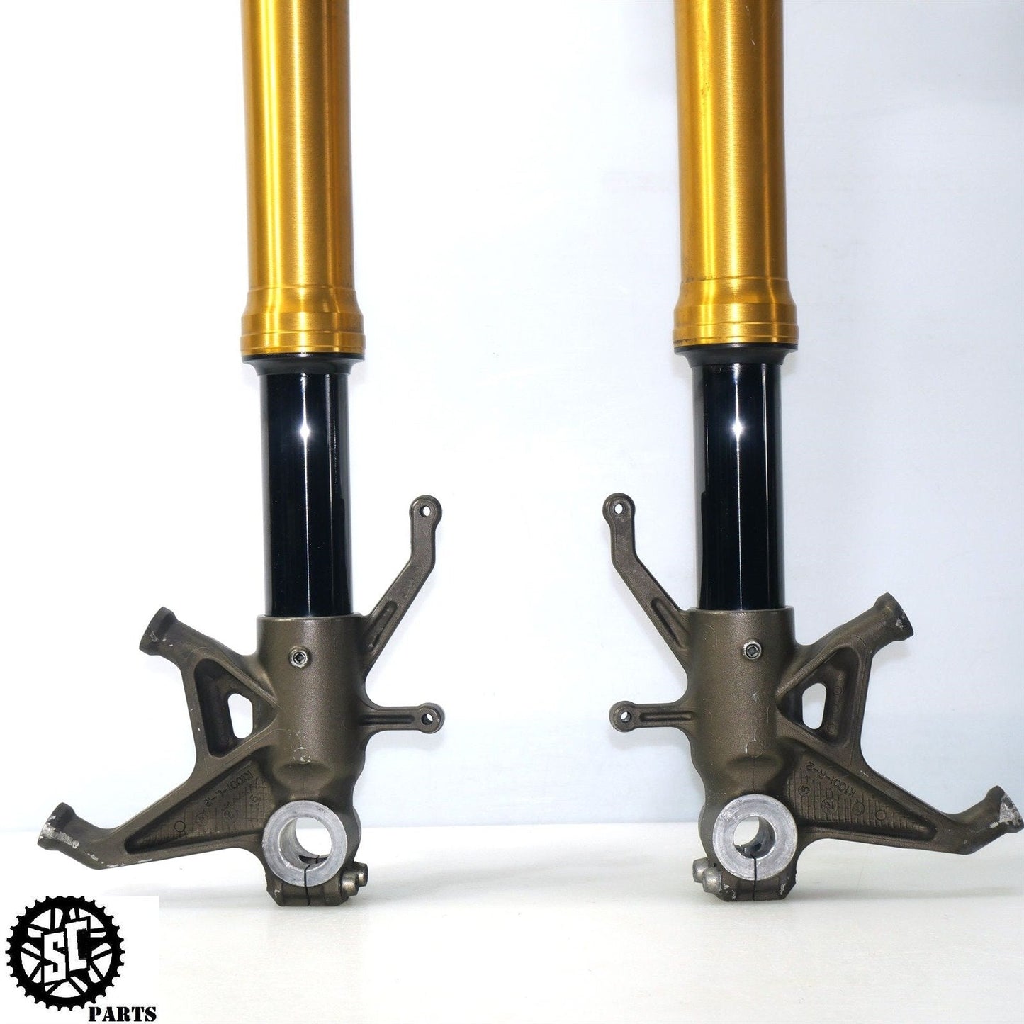 04 - 05 KAWASAKI NINJA ZX10R FRONT FORKS TUBE SUSPENSION STRAIGHT K68 - SALVAGECYCLEPARTS