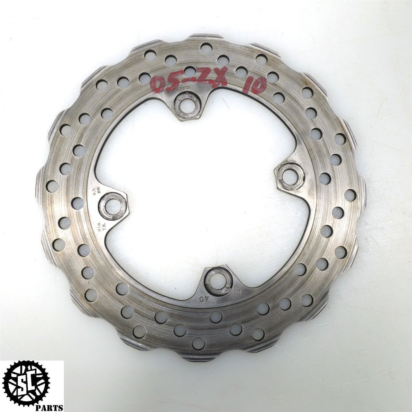 04 05 KAWASAKI NINJA ZX10R REAR BRAKE ROTOR DISC K11 - SALVAGECYCLEPARTS