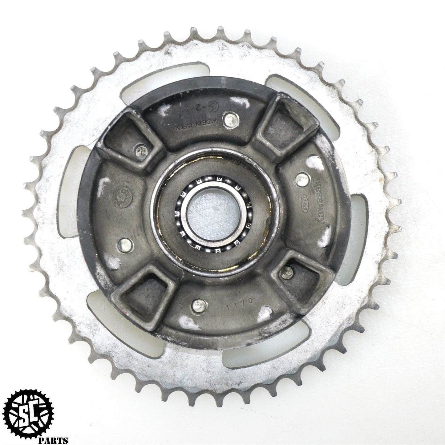 05 06 2005 KAWASAKI NINJA ZX6R 636 REAR HUB SPROCKET 43T K24 - SALVAGECYCLEPARTS