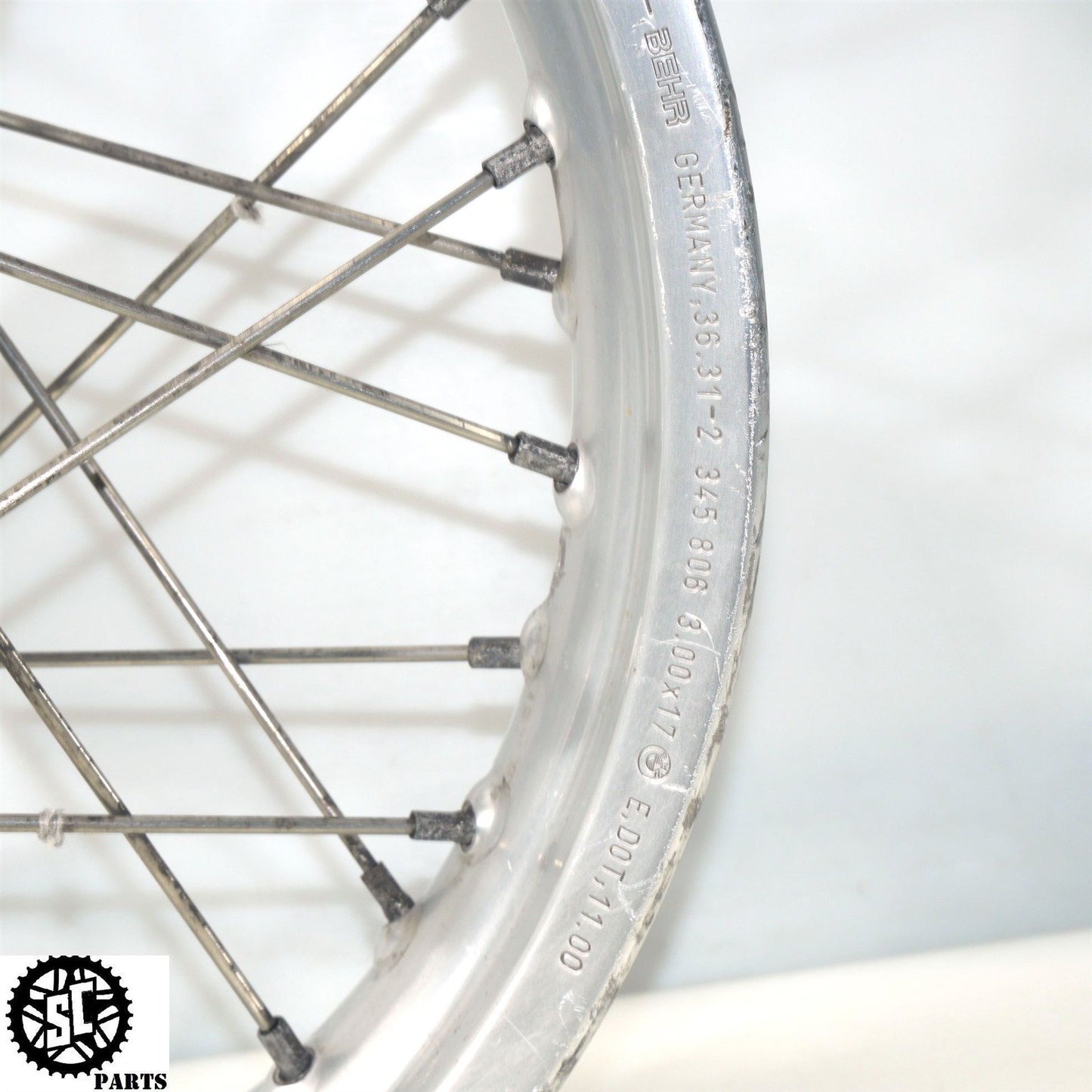 2001-2004 BMW F650GS REAR WHEEL RIM STRAIGHT B17