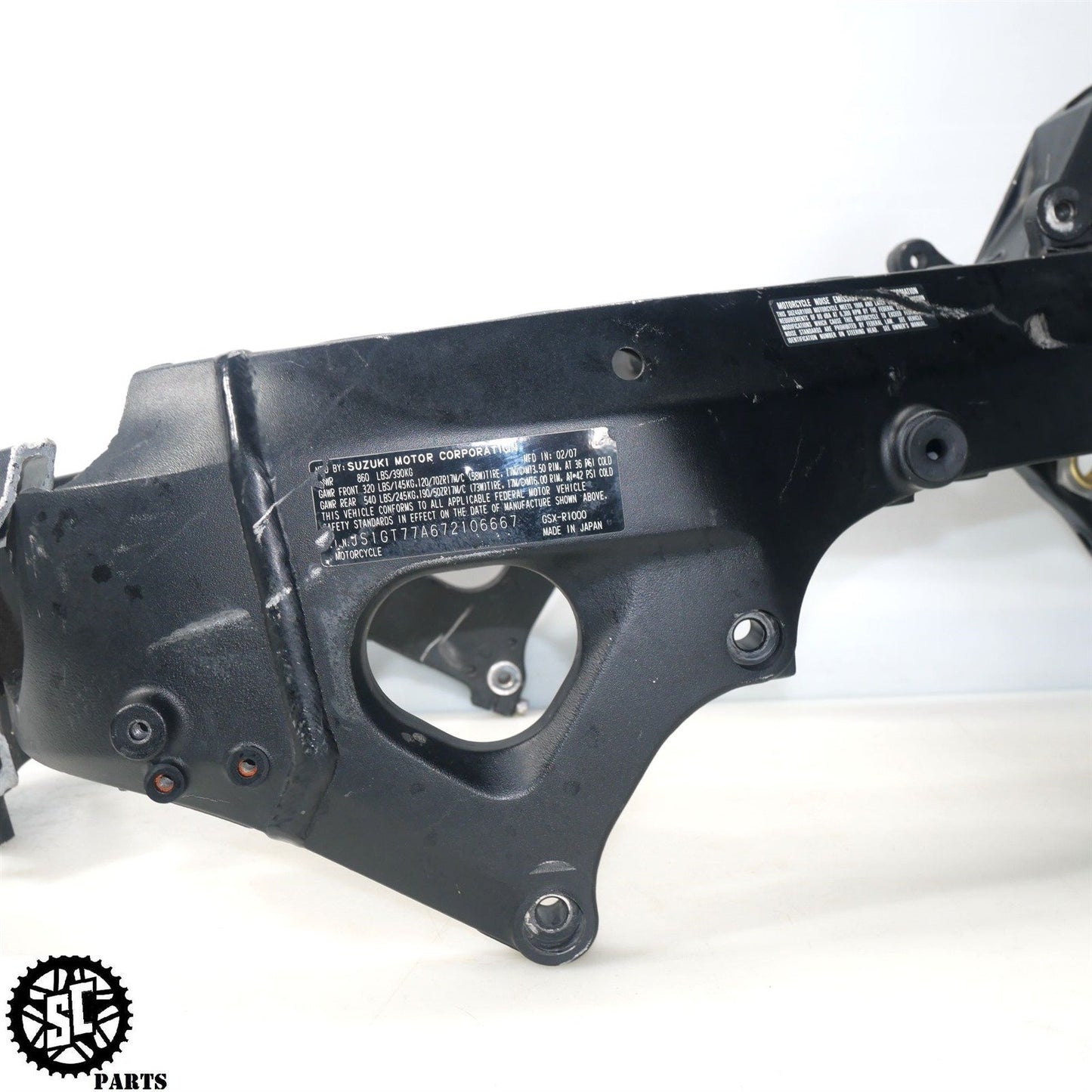 07 08 SUZUKI GSXR 1000 MAIN FRAME *S* S57