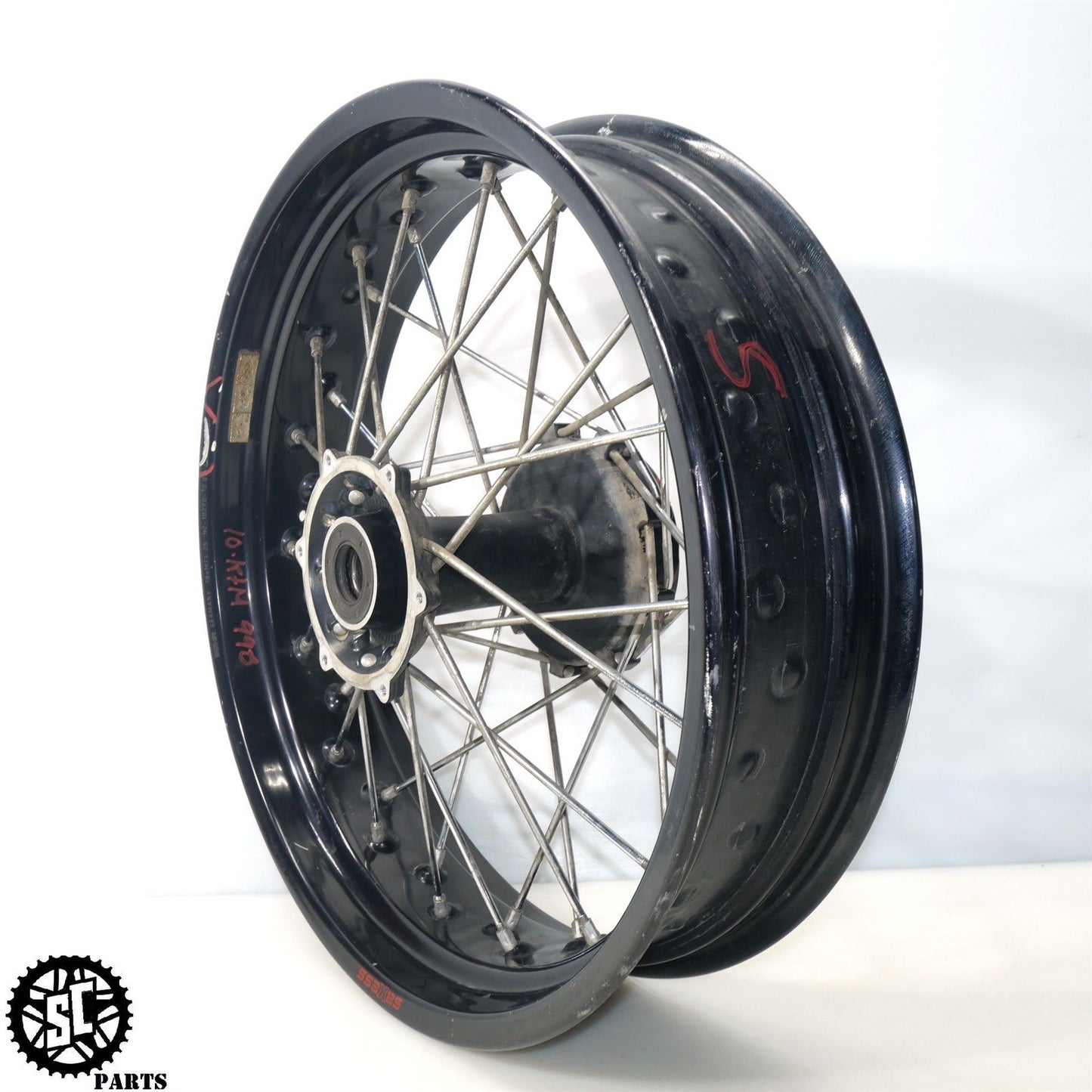 2010 KTM 990 ADVENTURE R BEHR REAR WHEEL RIM STRAIGHT KT10