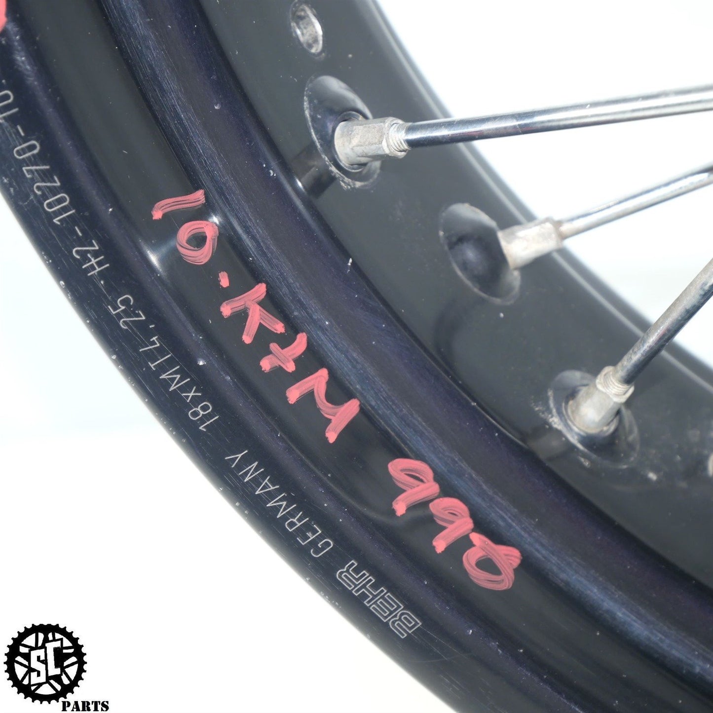 2010 KTM 990 ADVENTURE R BEHR REAR WHEEL RIM STRAIGHT KT10