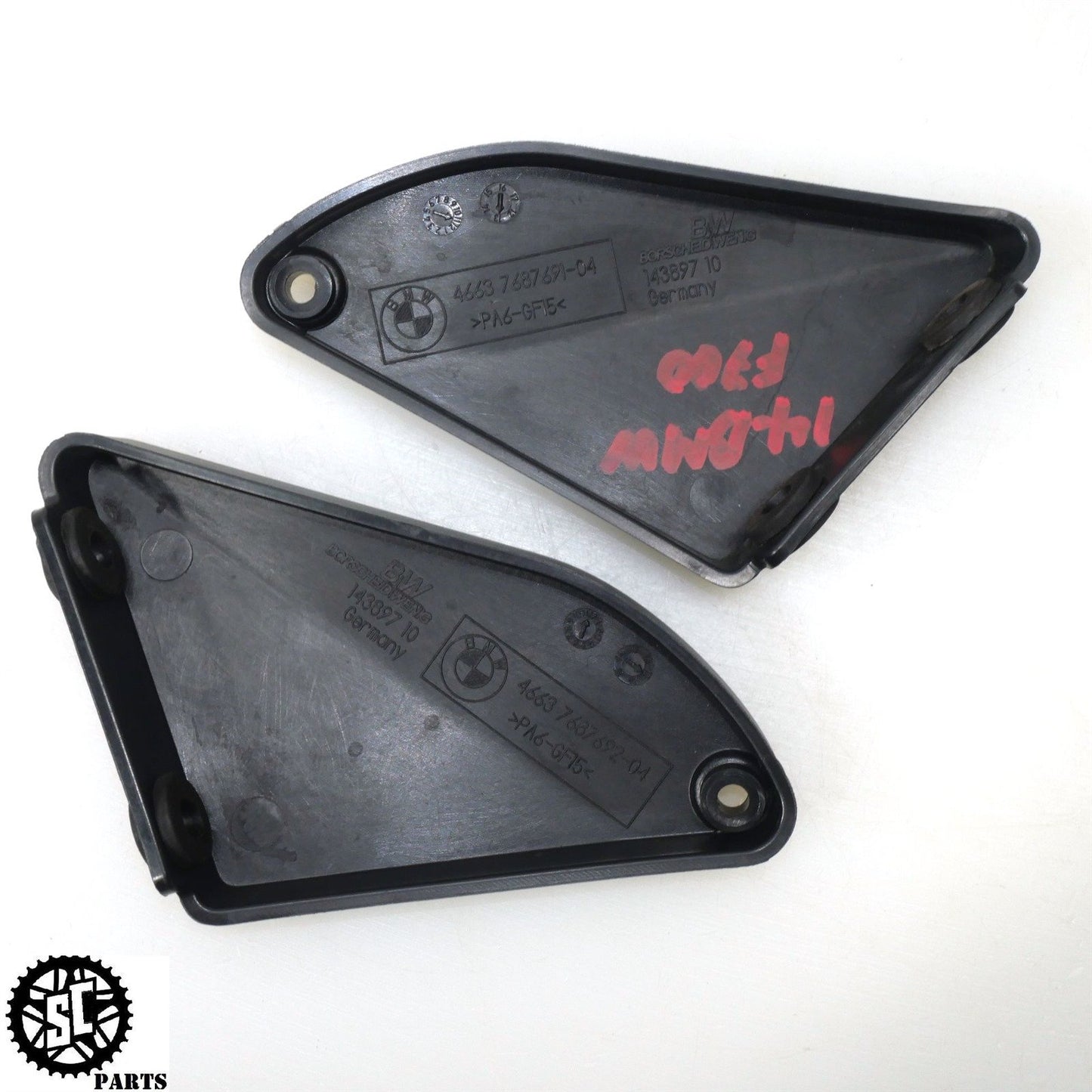 13-18 BMW F800GS SIDE FAIRING FRAME COVER LEFT RIGHT 46637687691 46637687692 B26