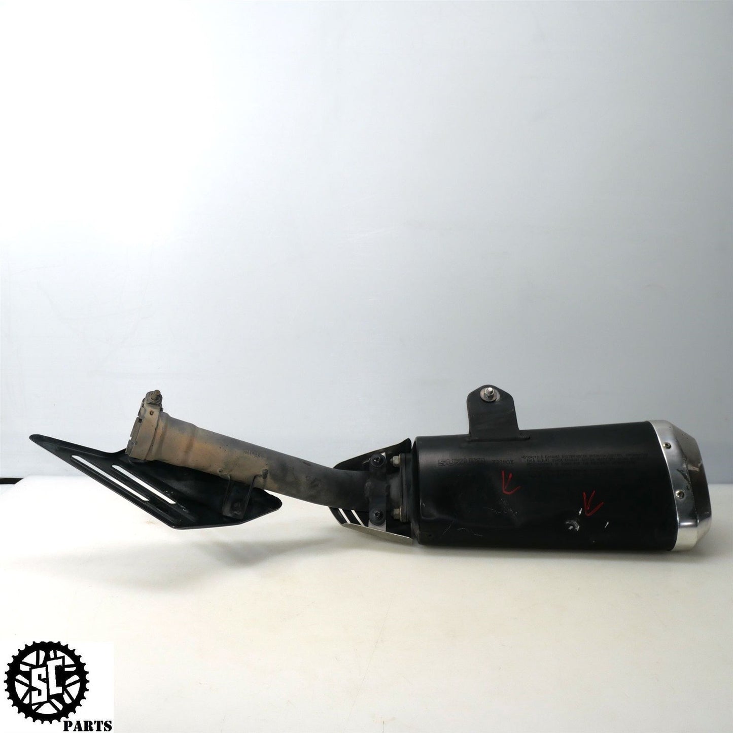 07 SUZUKI GSXR 1000 SLIP ON EXHAUST PIPE MUFFLER HEAT SHIELD S73