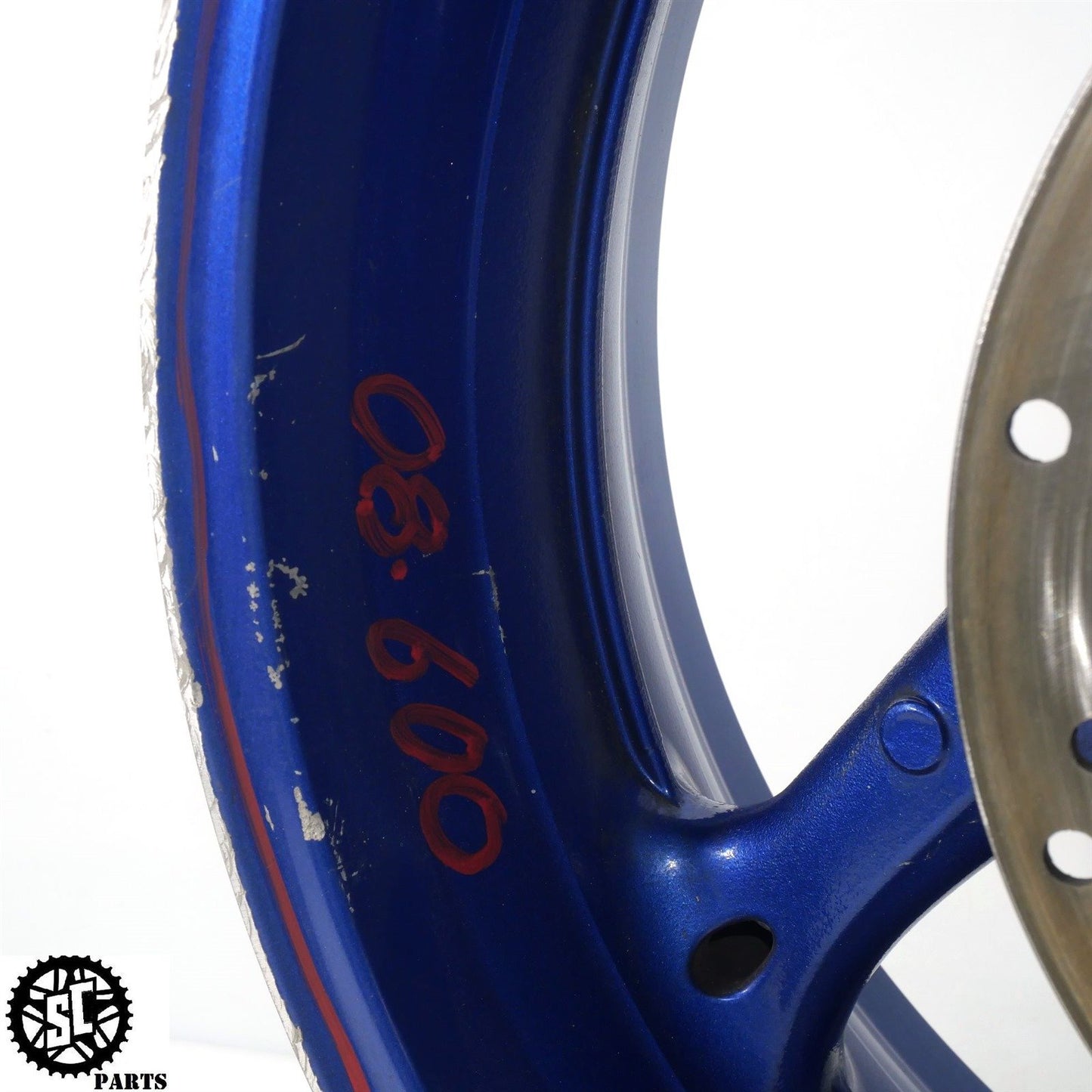 2008 SUZUKI GSXR 600 REAR WHEEL RIM BEND S54