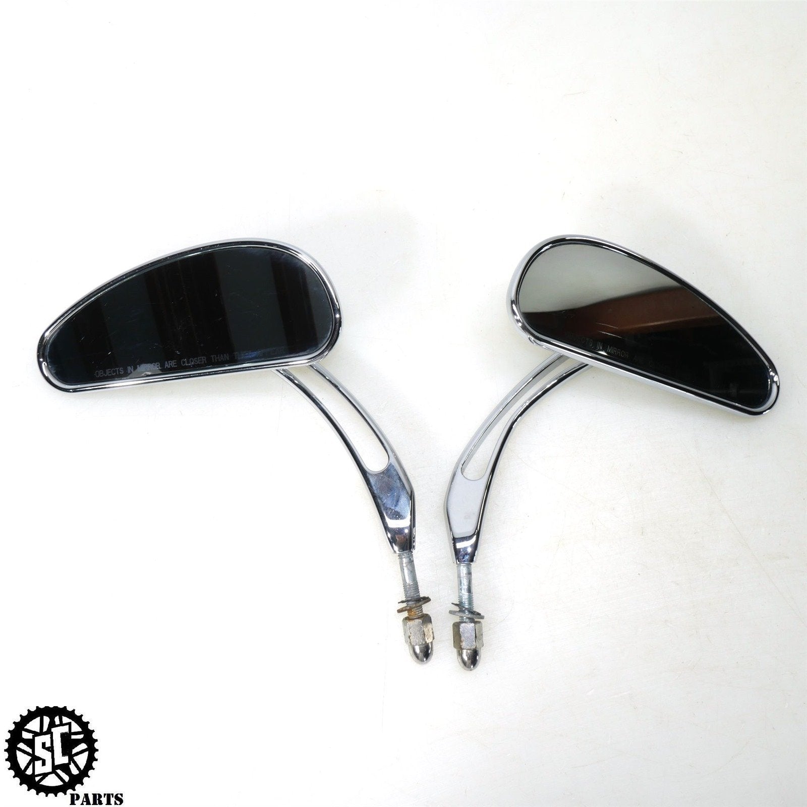 Pair Of Black Teardrop Racing Mirrors For Harley Street Glide & Road Glide - HTTMT Brand, Part USMT400-013-BK2