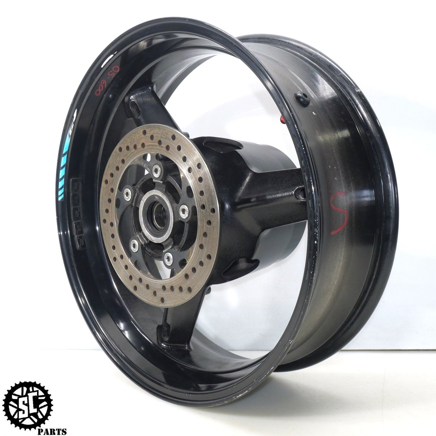 2004 2005 SUZUKI GSXR 600 REAR WHEEL RIM STRAIGHT S51