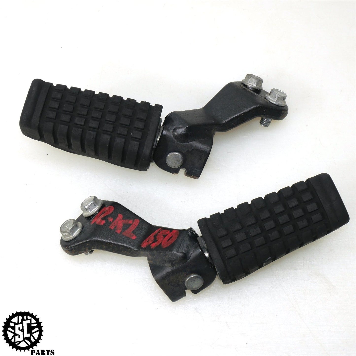 2012 KAWASAKI KLR 650 KL LEFT RIGHT REARSET FRONT FOOT PEG BRACKET K50