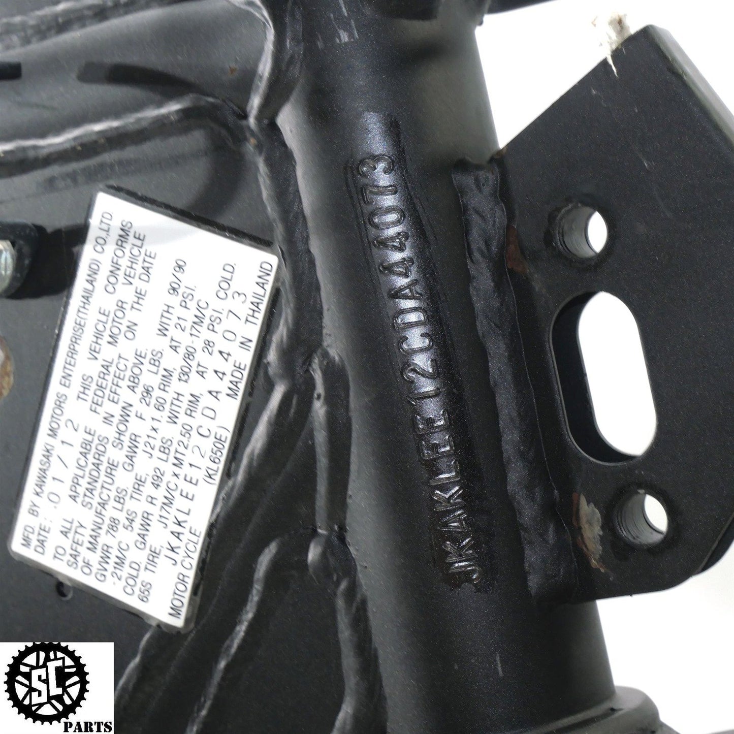 2012 KAWASAKI KLR 650 KL FRAME CHASSIS *S* K50