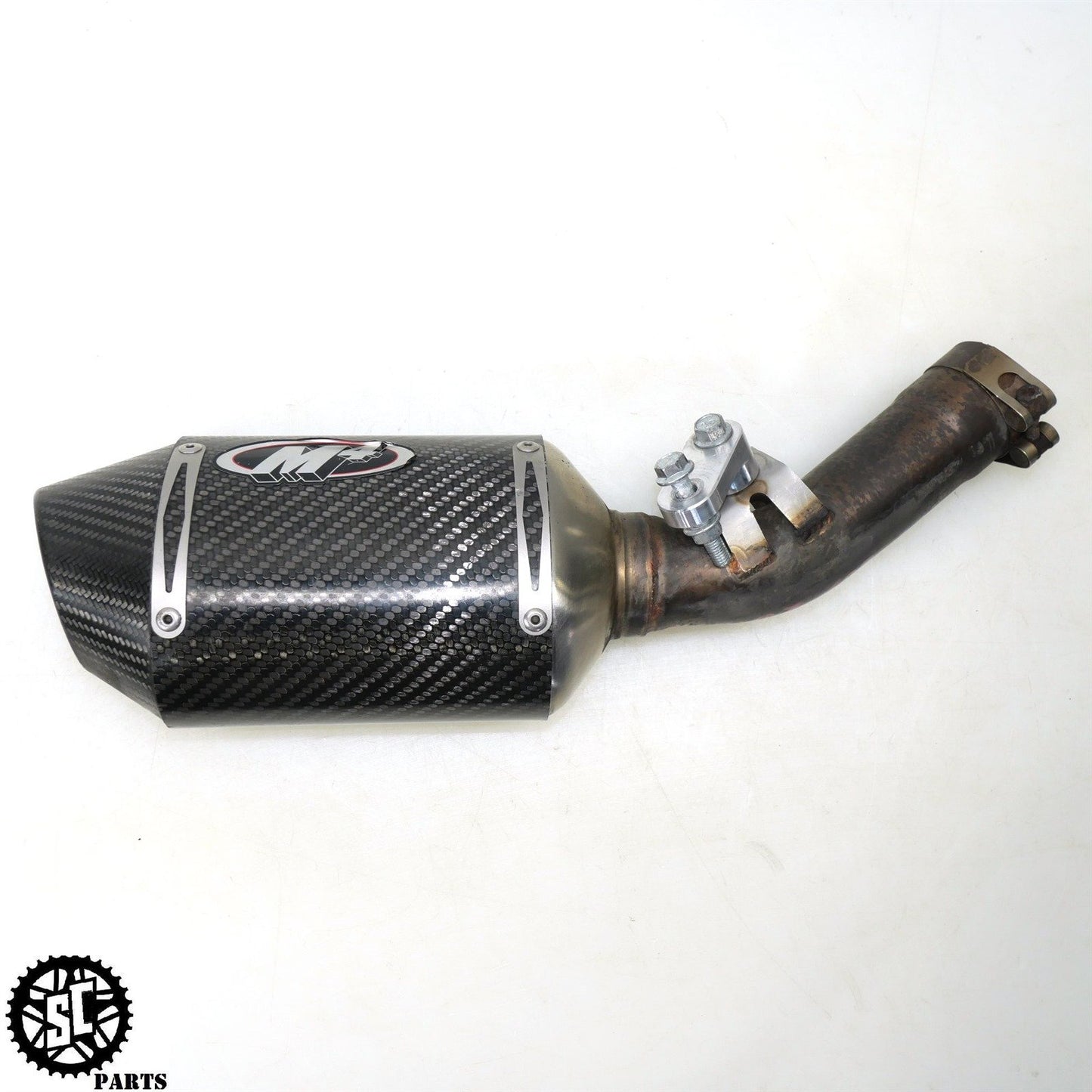 2007 SUZUKI GSXR 600 M4 EXHAUST PIPE SLIP ON MUFFLER CARBON S44
