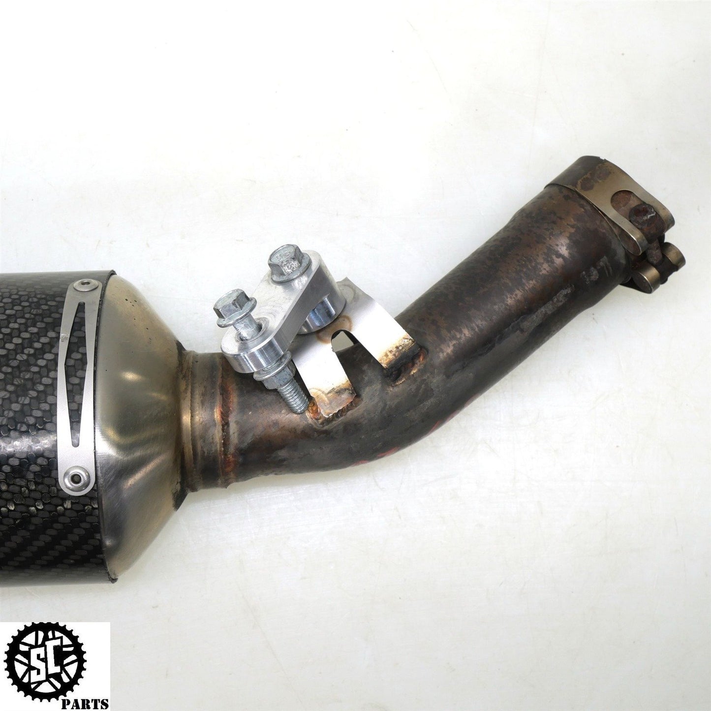 2007 SUZUKI GSXR 600 M4 EXHAUST PIPE SLIP ON MUFFLER CARBON S44