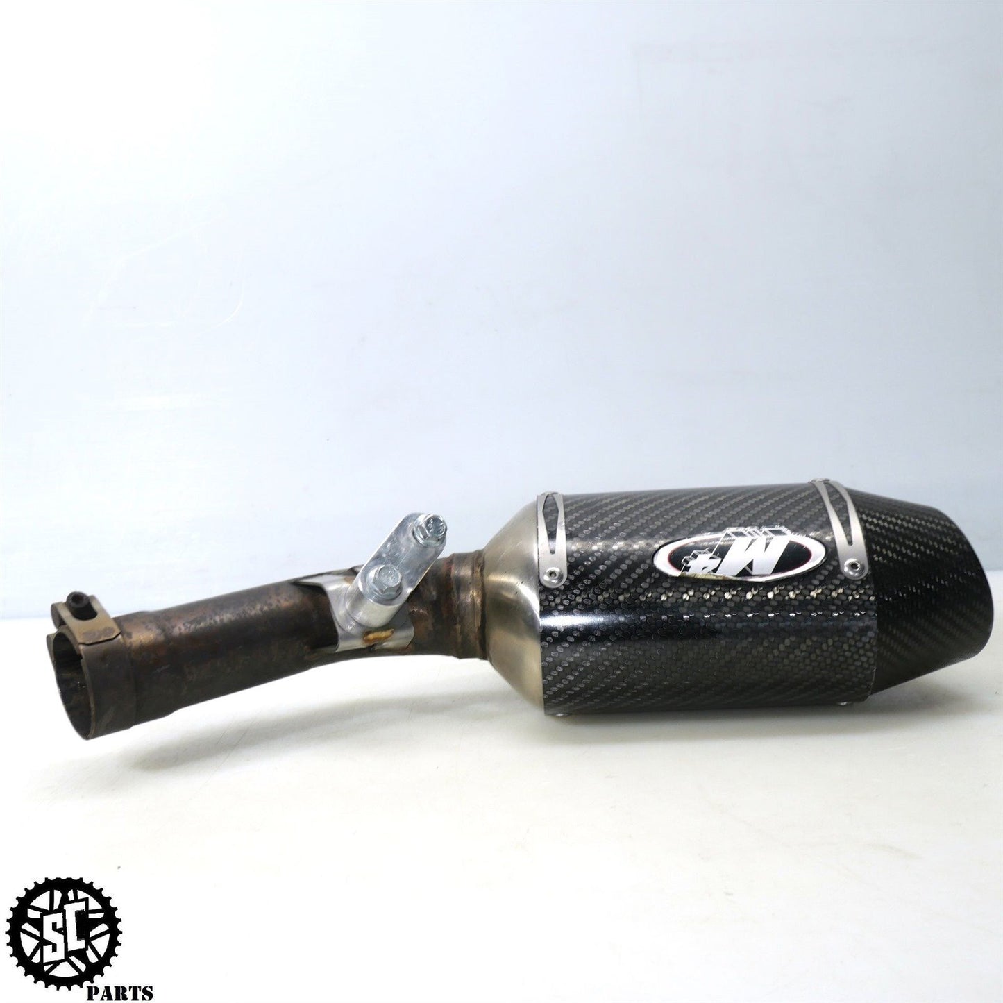 2007 SUZUKI GSXR 600 M4 EXHAUST PIPE SLIP ON MUFFLER CARBON S44