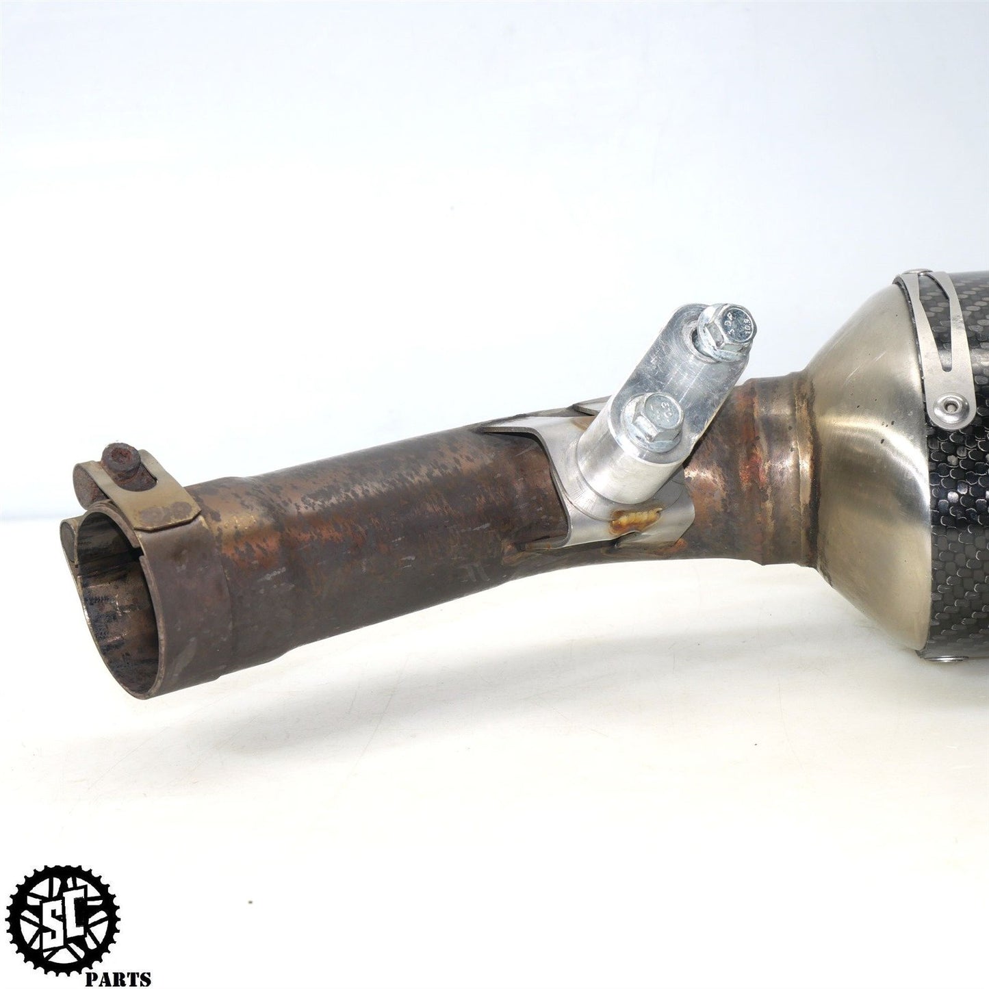 2007 SUZUKI GSXR 600 M4 EXHAUST PIPE SLIP ON MUFFLER CARBON S44