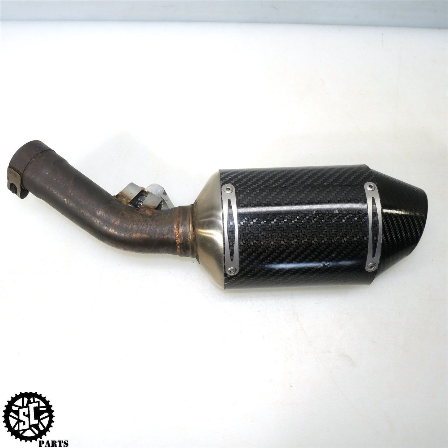 2007 SUZUKI GSXR 600 M4 EXHAUST PIPE SLIP ON MUFFLER CARBON S44