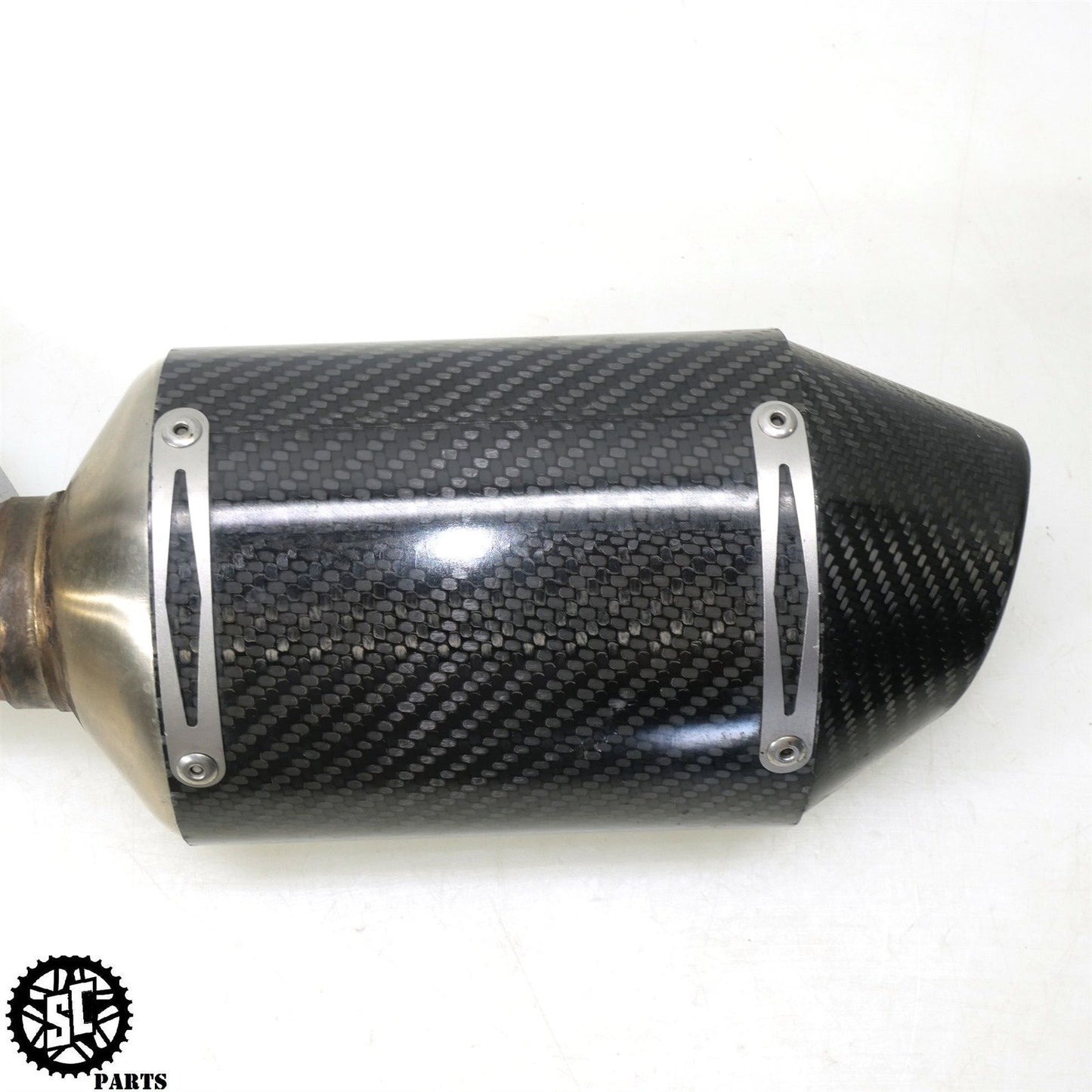 2007 SUZUKI GSXR 600 M4 EXHAUST PIPE SLIP ON MUFFLER CARBON S44