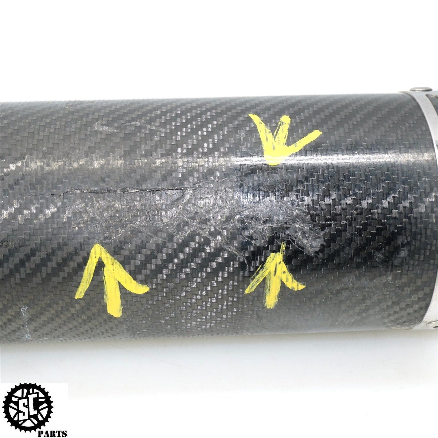 1998-2001 HONDA VFR800 DELKVIC SLIP ON EXHAUST PIPE MUFFLER CARBON H03
