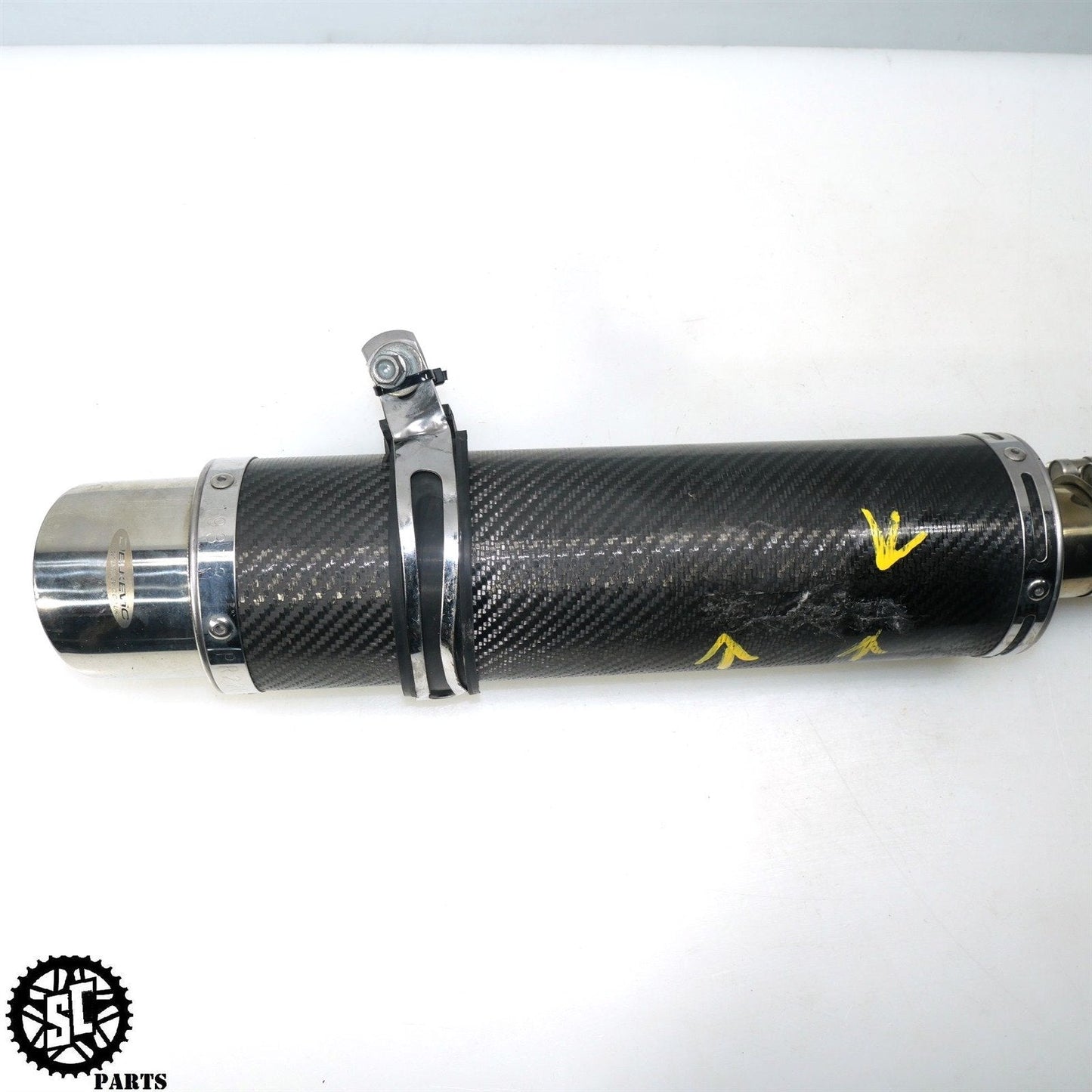 1998-2001 HONDA VFR800 DELKVIC SLIP ON EXHAUST PIPE MUFFLER CARBON H03