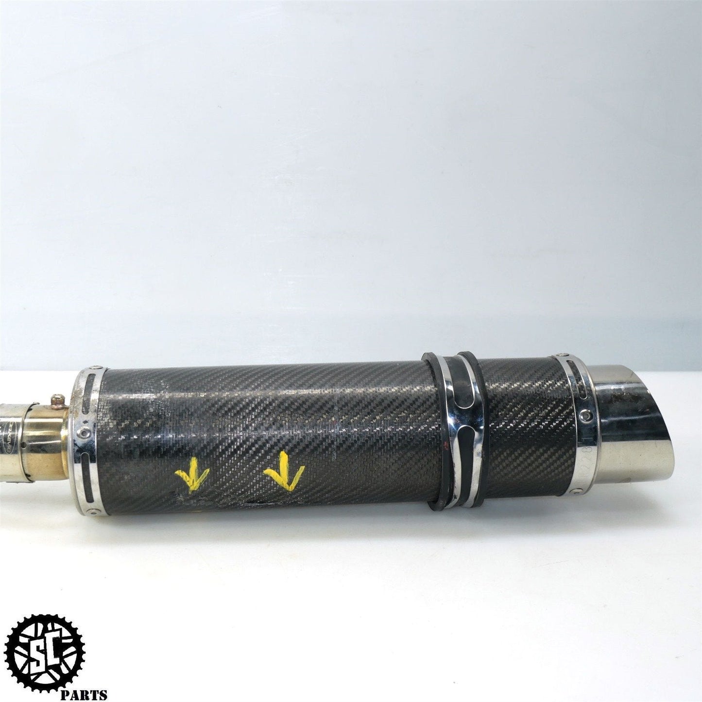 1998-2001 HONDA VFR800 DELKVIC SLIP ON EXHAUST PIPE MUFFLER CARBON H03