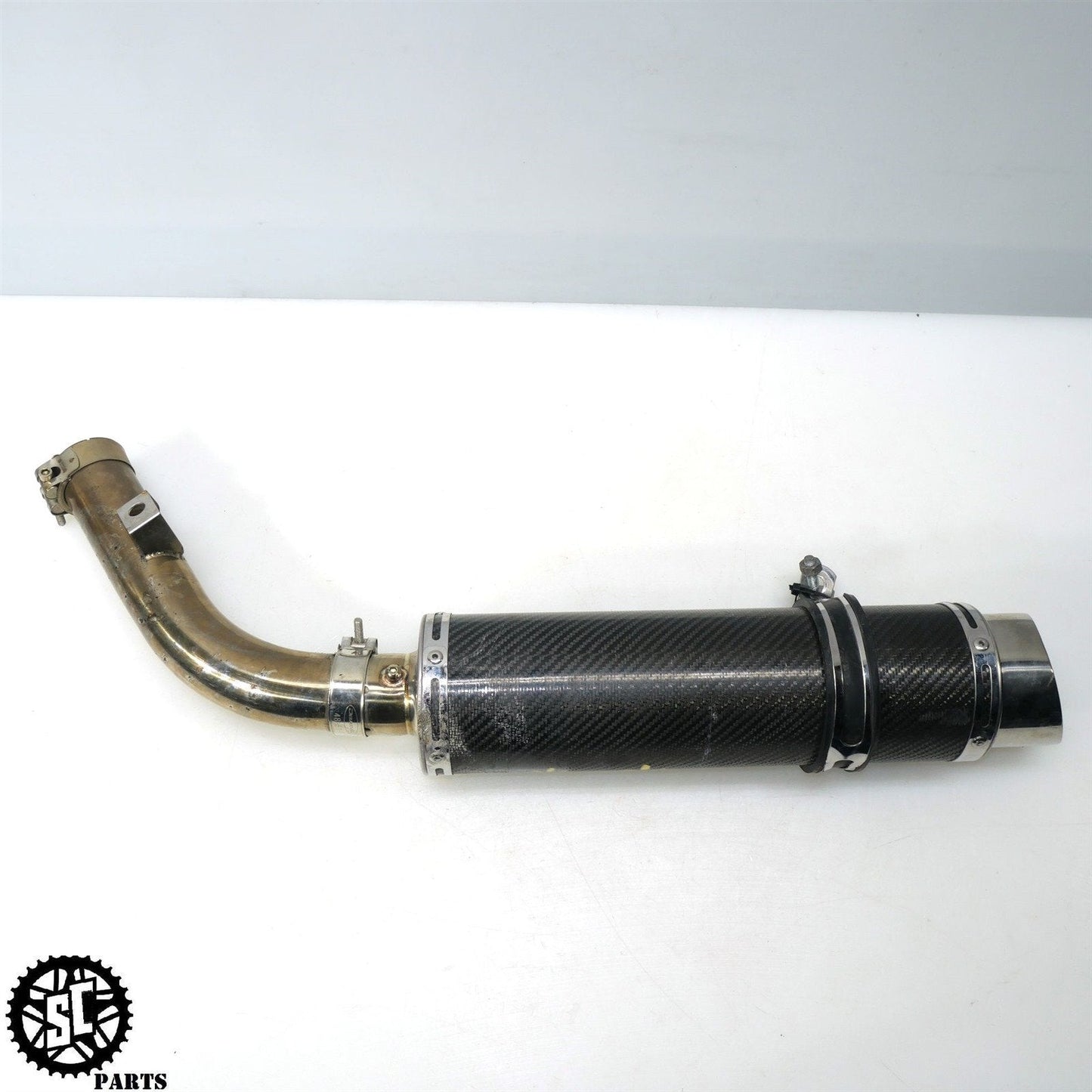 1998-2001 HONDA VFR800 DELKVIC SLIP ON EXHAUST PIPE MUFFLER CARBON H03