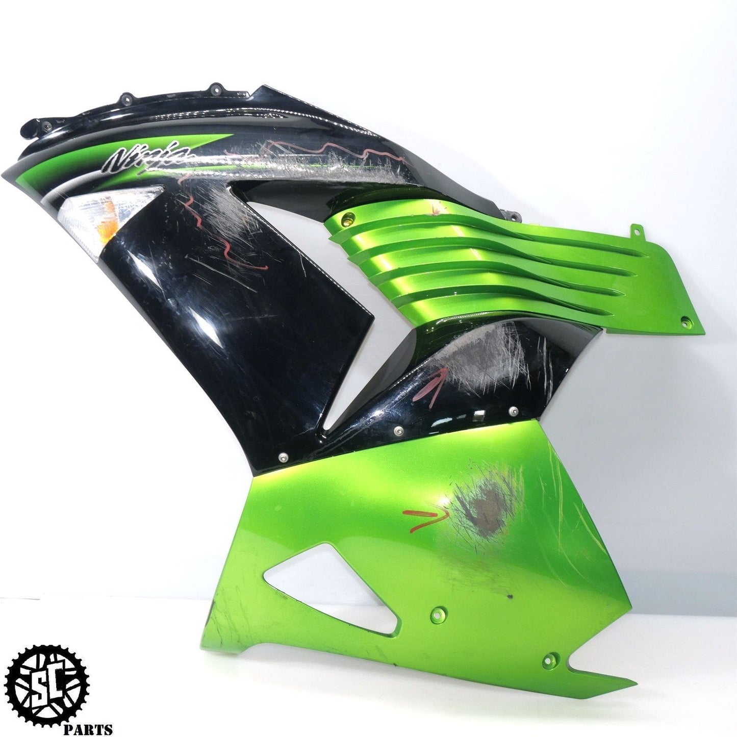 06-11 2011 KAWASAKI NINJA ZX14 LEFT SIDE FAIRING UPPER LOWER K22