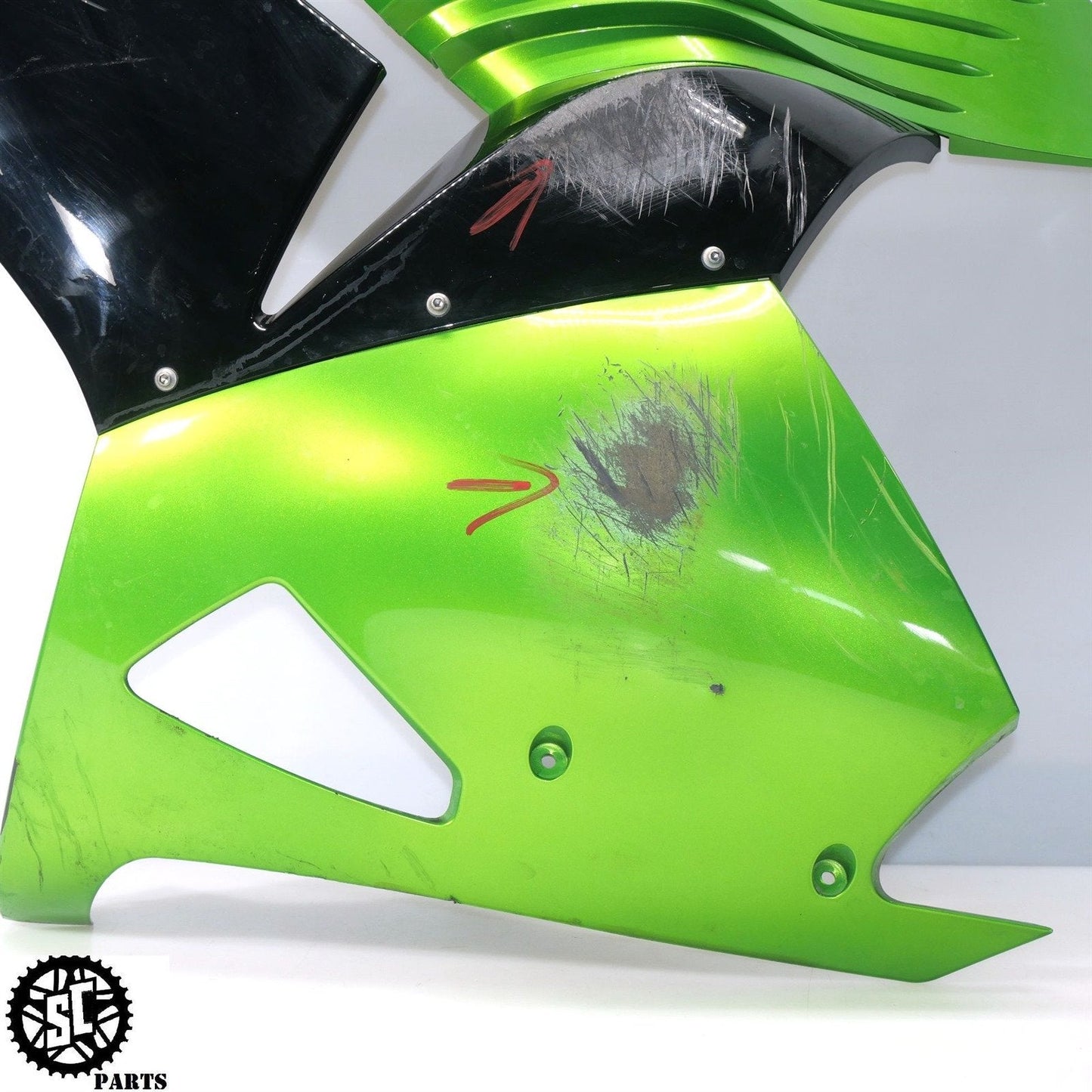 06-11 2011 KAWASAKI NINJA ZX14 LEFT SIDE FAIRING UPPER LOWER K22
