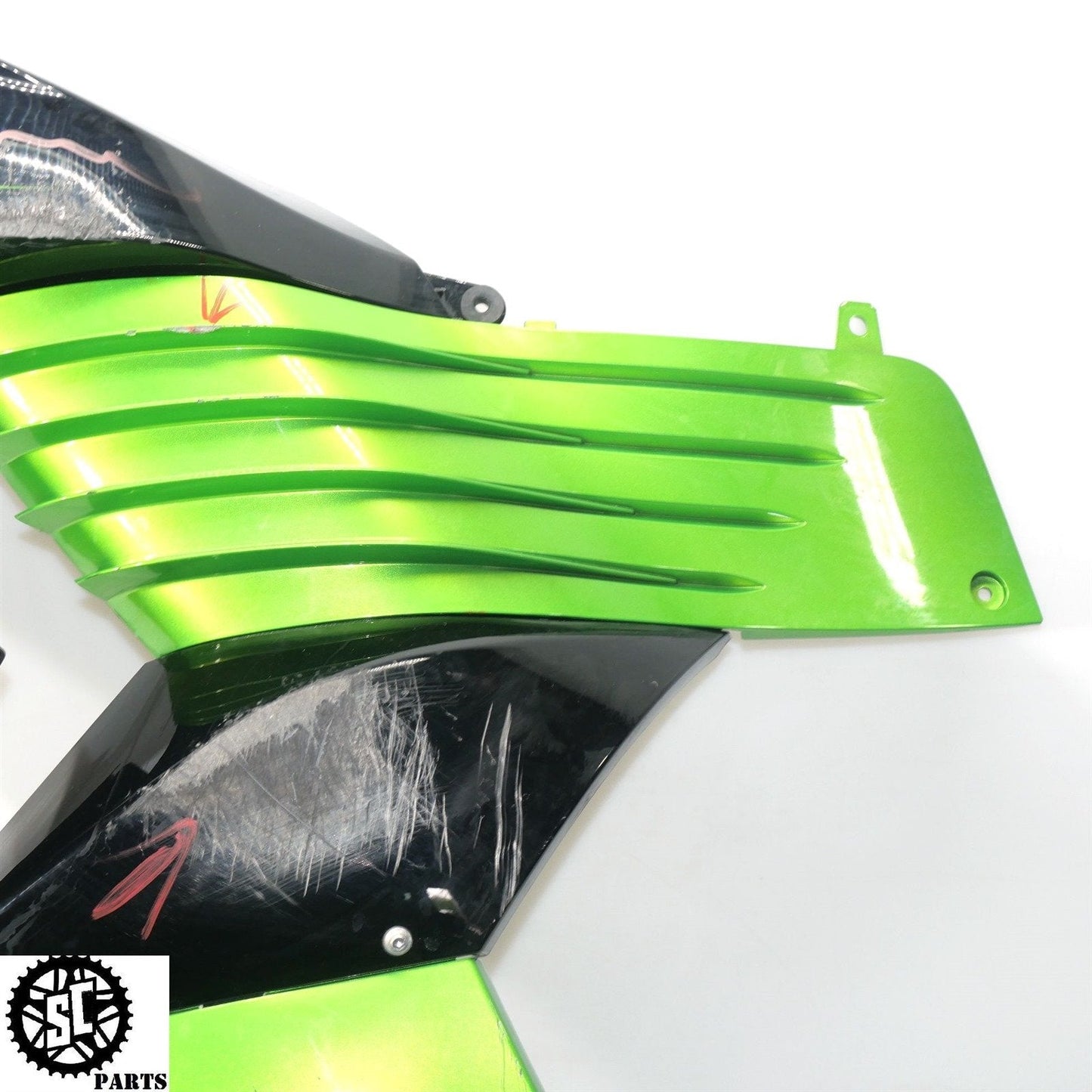 06-11 2011 KAWASAKI NINJA ZX14 LEFT SIDE FAIRING UPPER LOWER K22