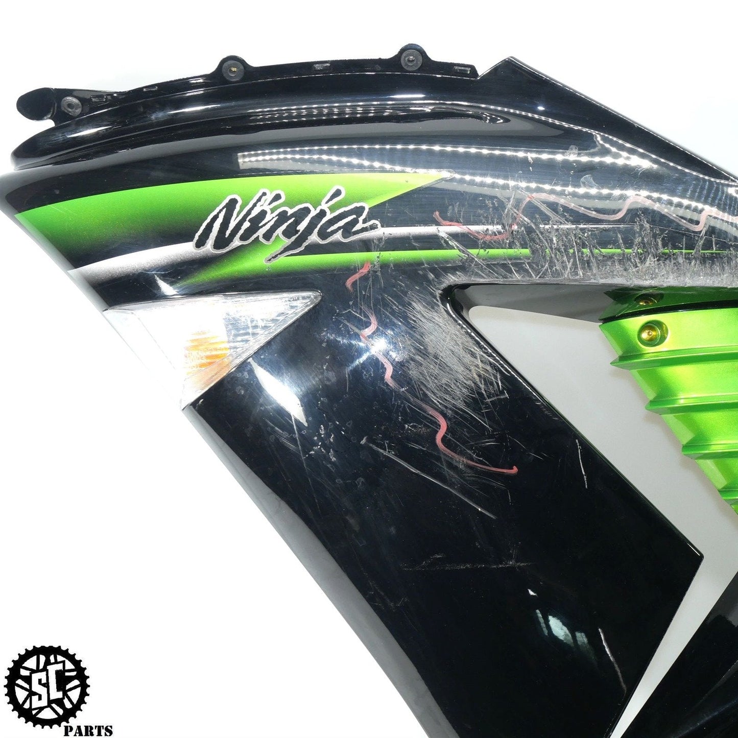 06-11 2011 KAWASAKI NINJA ZX14 LEFT SIDE FAIRING UPPER LOWER K22