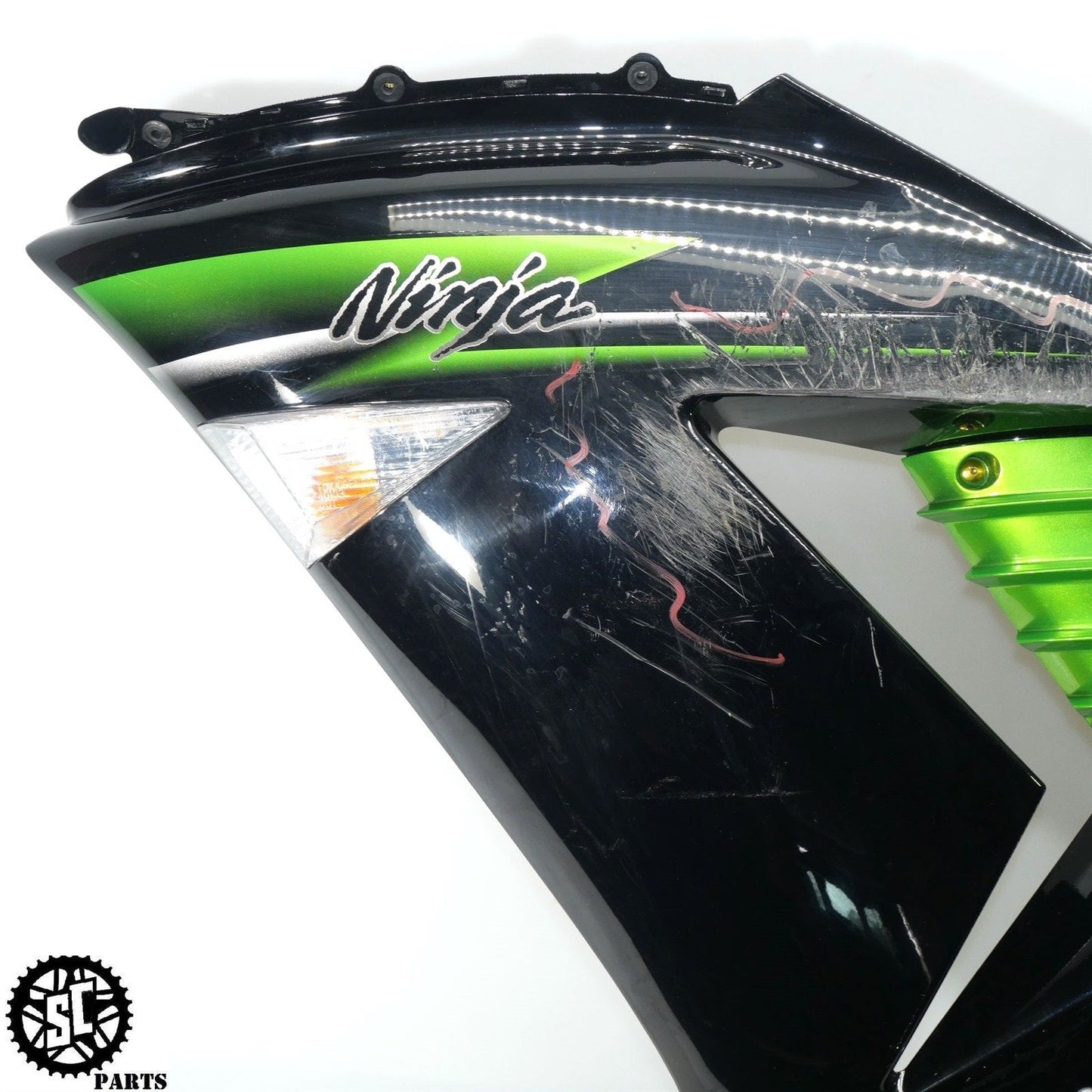 06-11 2011 KAWASAKI NINJA ZX14 LEFT SIDE FAIRING UPPER LOWER K22