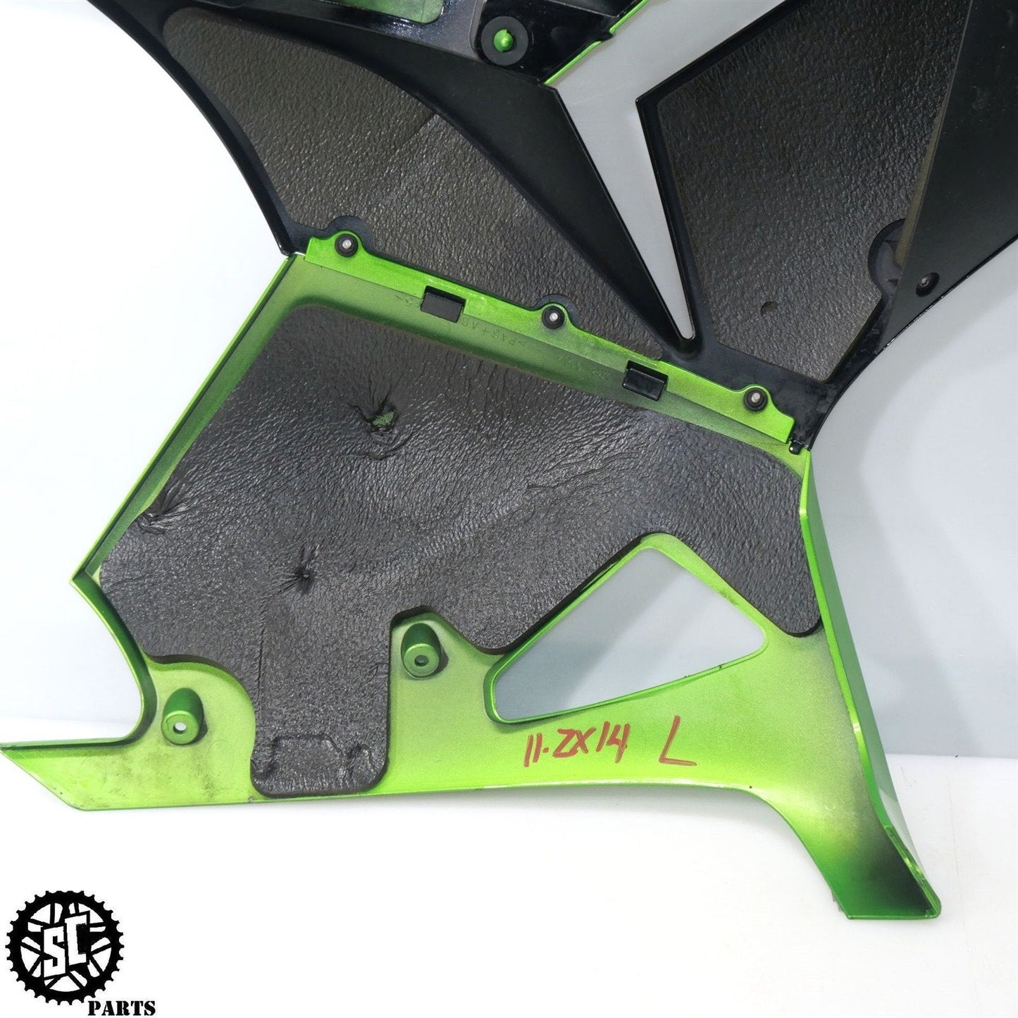 06-11 2011 KAWASAKI NINJA ZX14 LEFT SIDE FAIRING UPPER LOWER K22