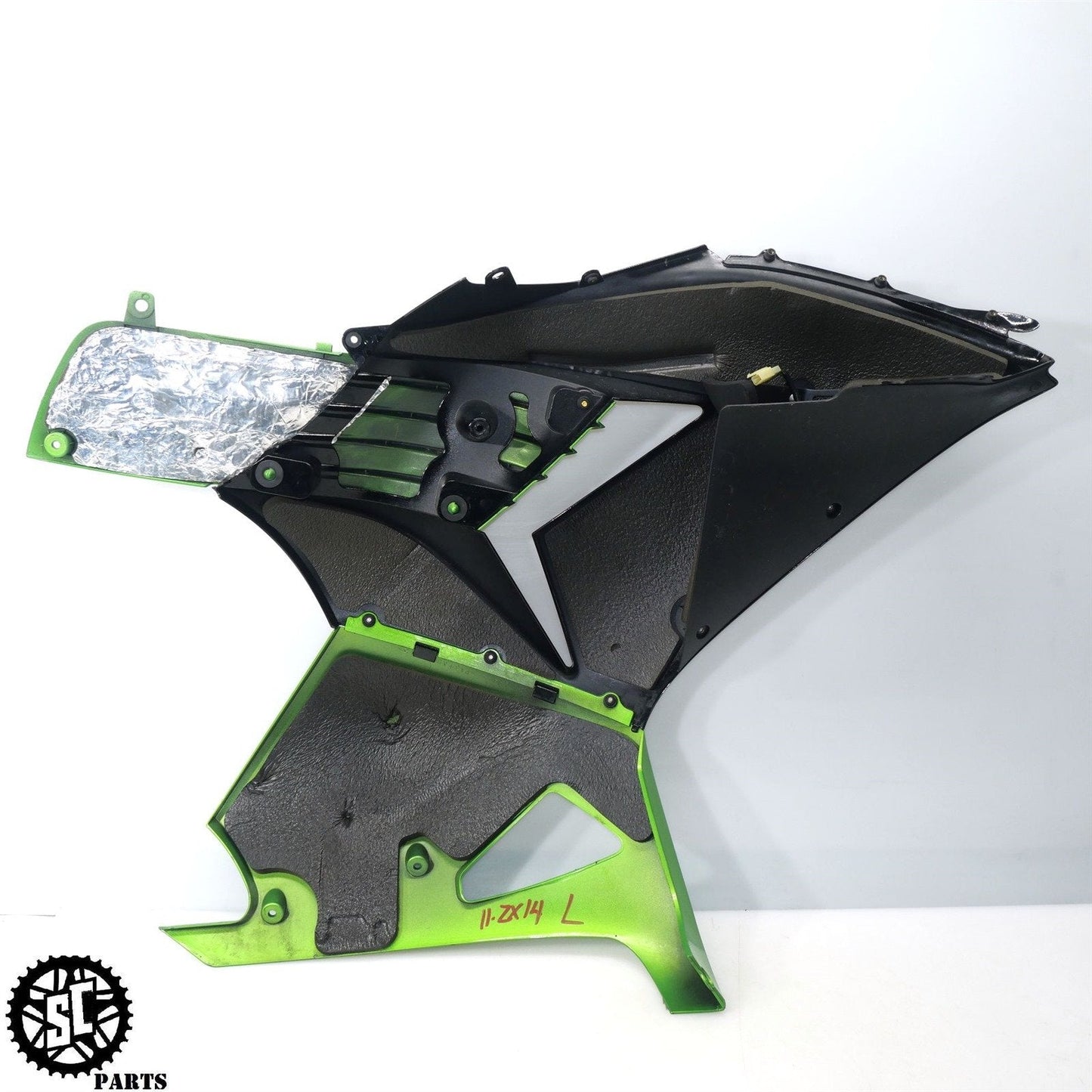 06-11 2011 KAWASAKI NINJA ZX14 LEFT SIDE FAIRING UPPER LOWER K22