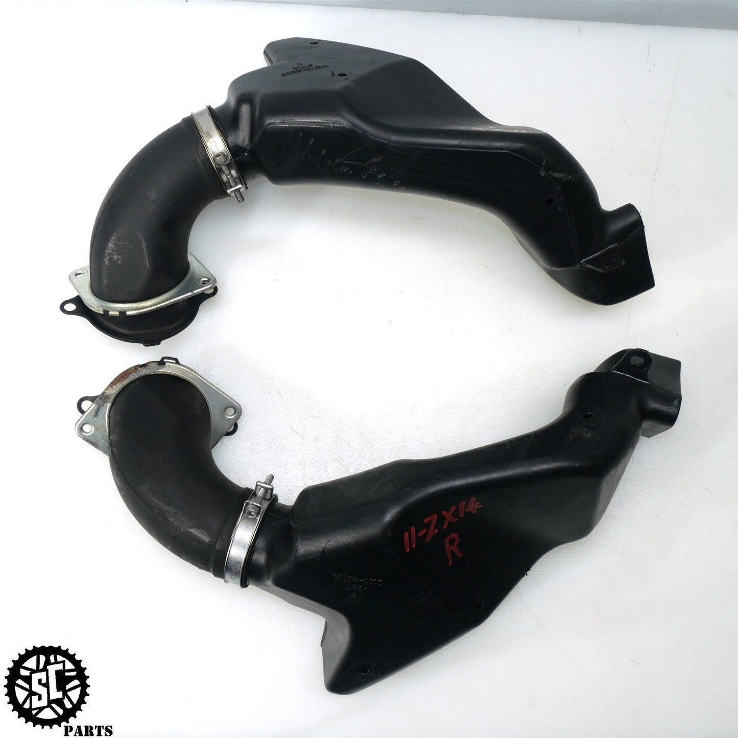 06-11 2011 KAWASAKI NINJA ZX14 LEFT RIGHT RAM AIR DUCT TUBE K22