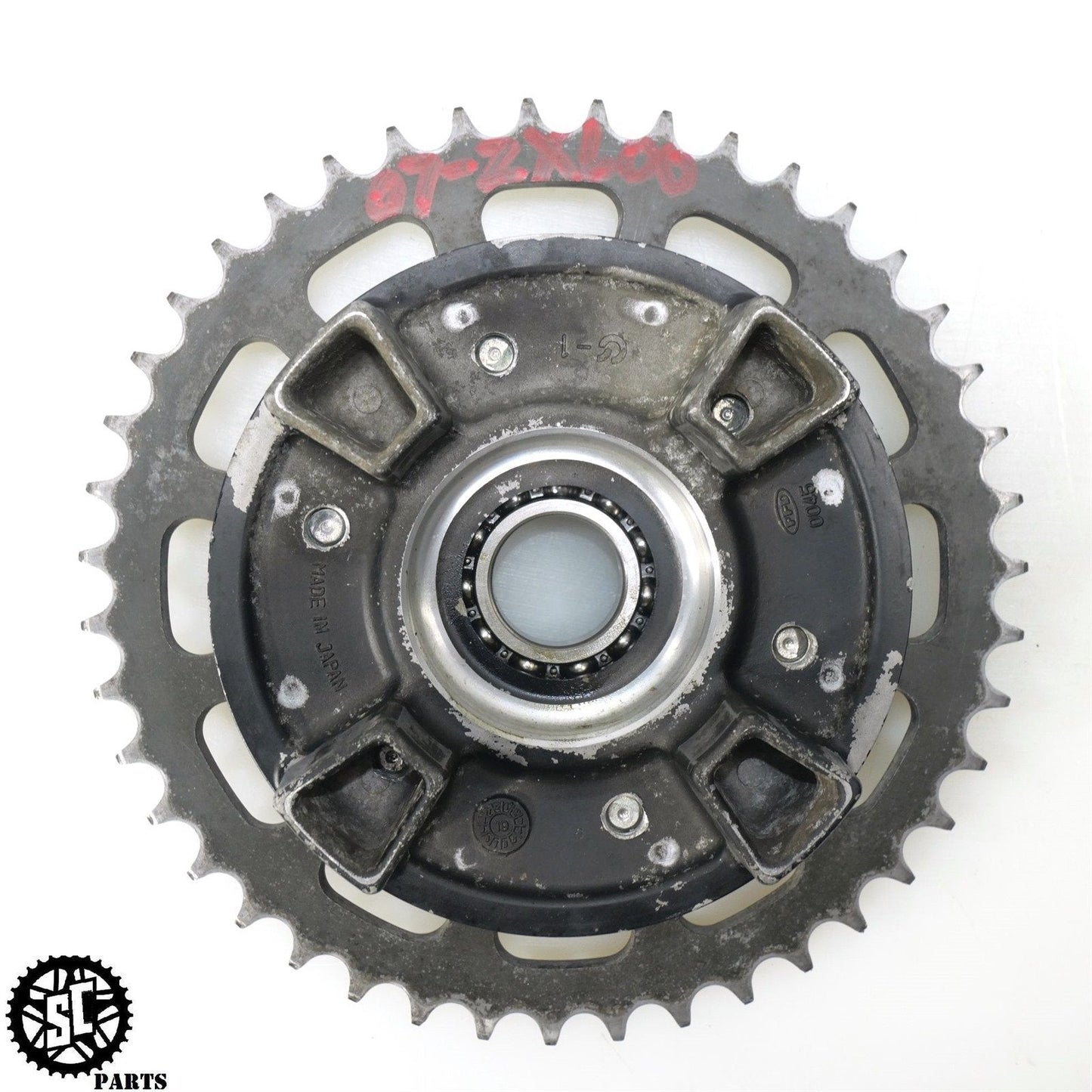 2007 2008 KAWASAKI NINJA ZX6R REAR WHEEL BACK HUB SPROCKET K21