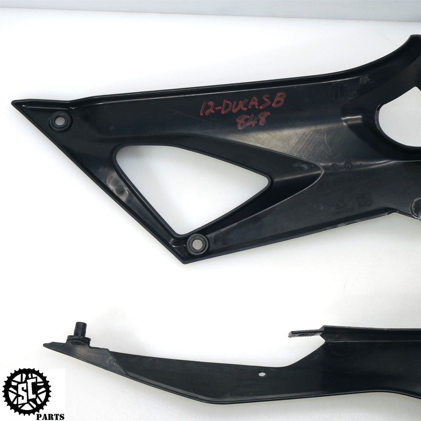 2007-2012 DUCATI 848 EVO RIGHT LEFT SIDE TANK FRAME TRIM COVER FAIRING OEM D34