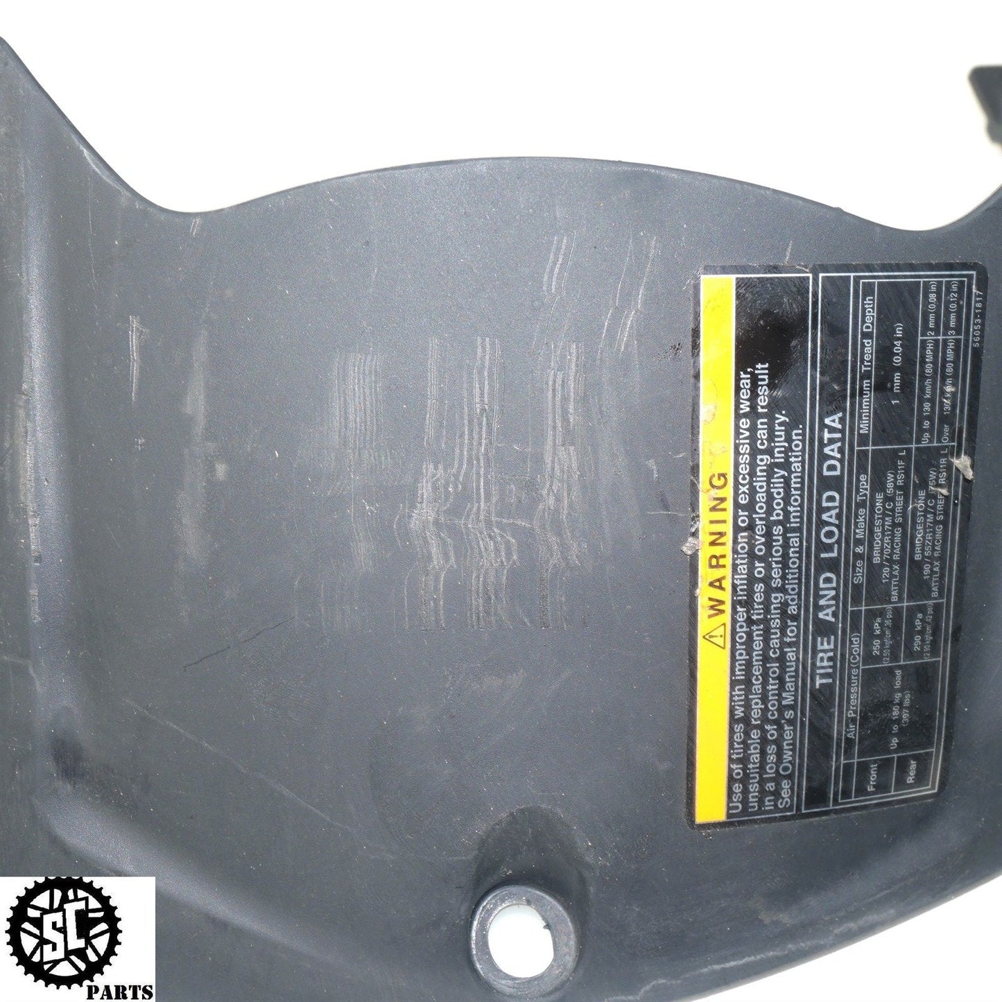 2021-2023 21 22 23 KAWASAKI NINJA ZX10R REAR FENDER TIRE HUGGER 35023-0188 K61