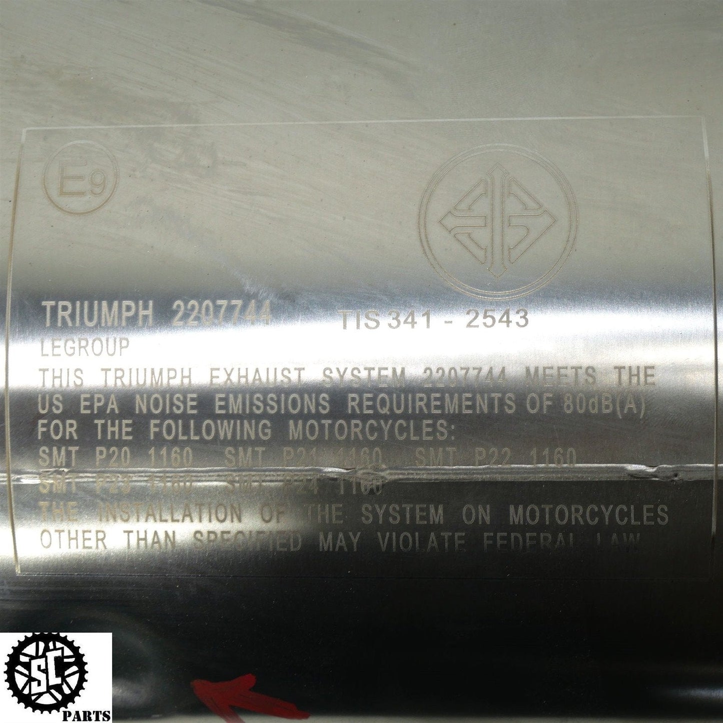 22-23 TRIUMPH TIGER 1200 SLIP ON EXHAUST PIPE MUFFLER T25