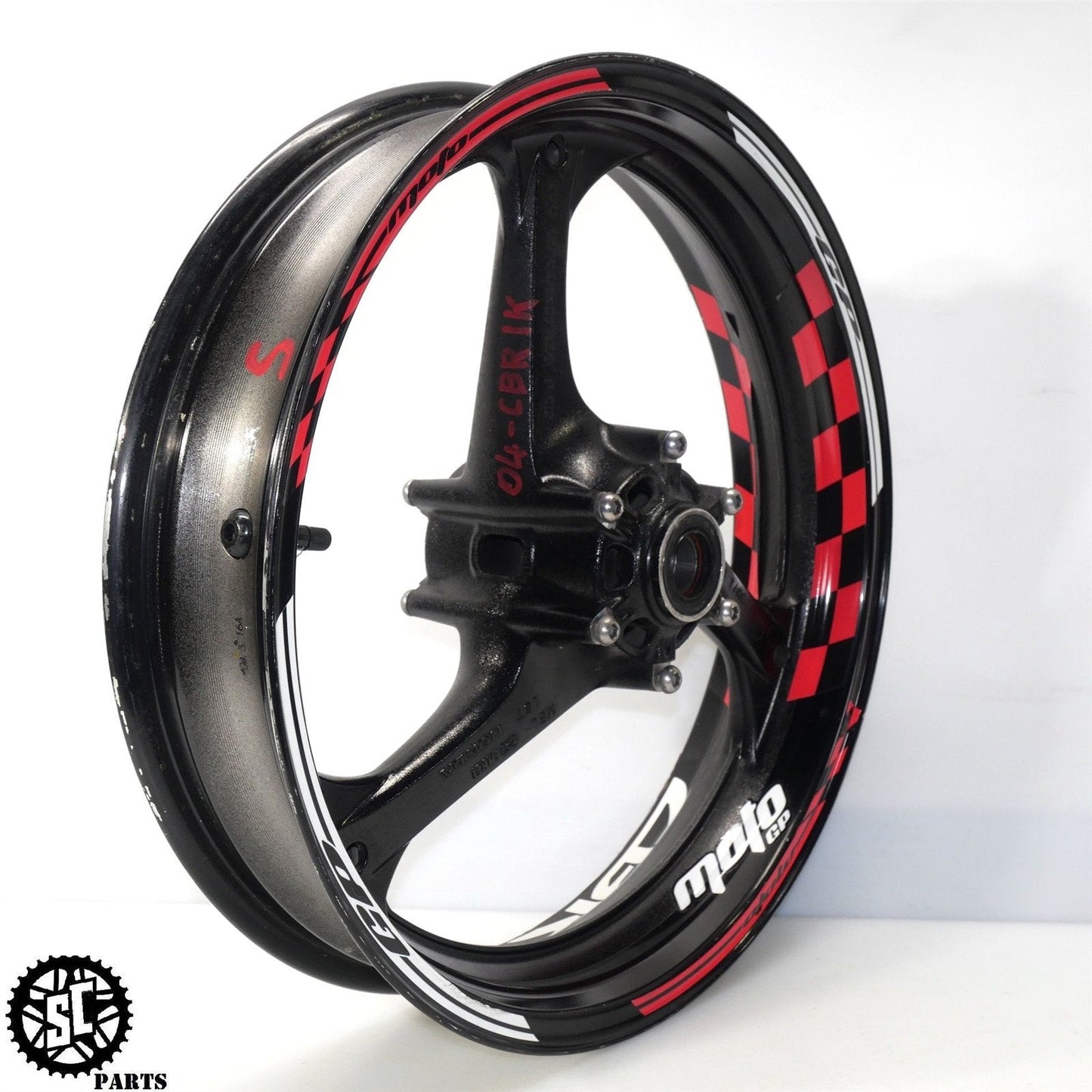 2004 2005 HONDA CBR1000RR FRONT WHEEL RIM STRAIGHT H01