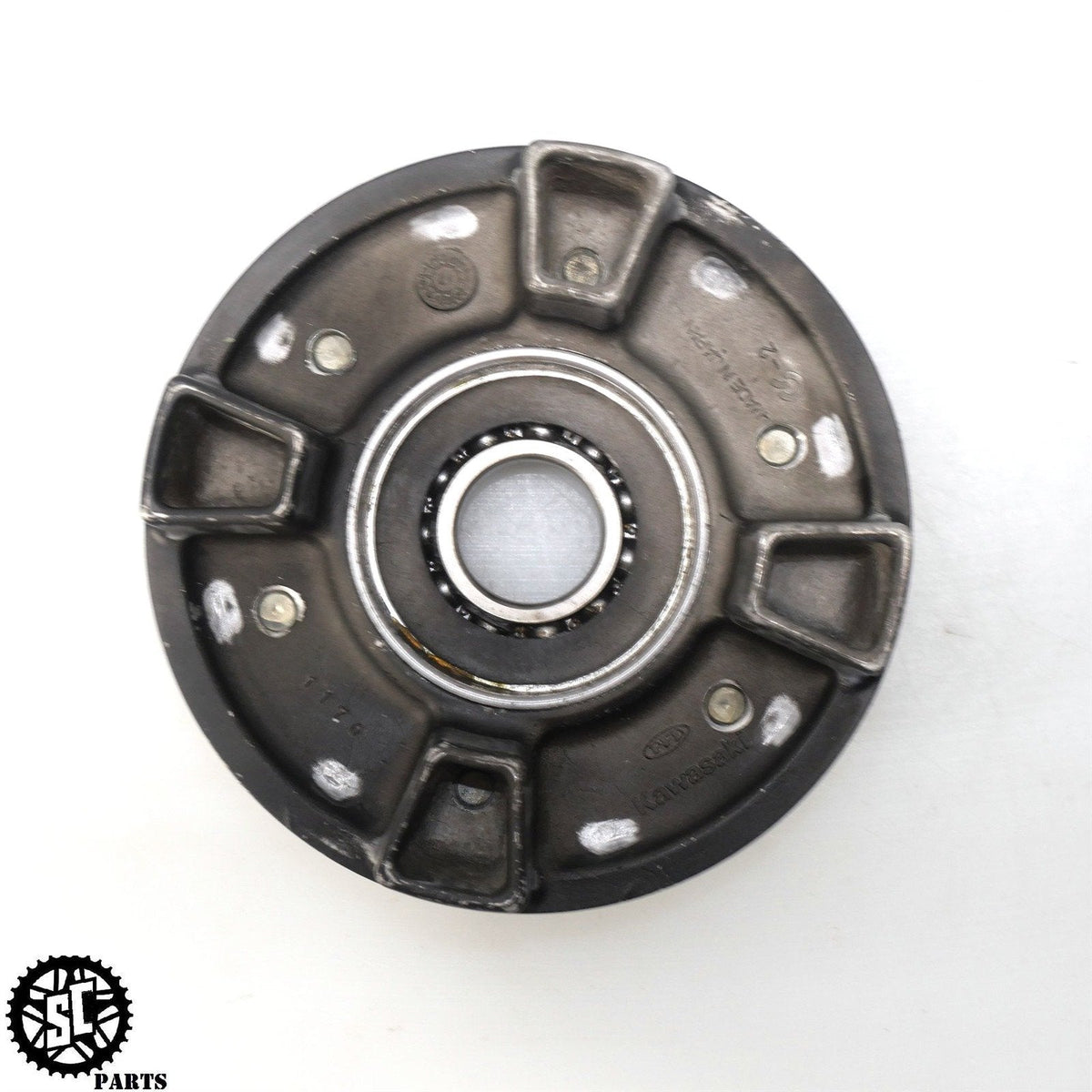 2005 2006 KAWASAKI NINJA ZX6R 636 REAR WHEEL AXLE DRIVE HUB SPROCKET CARRIER K44