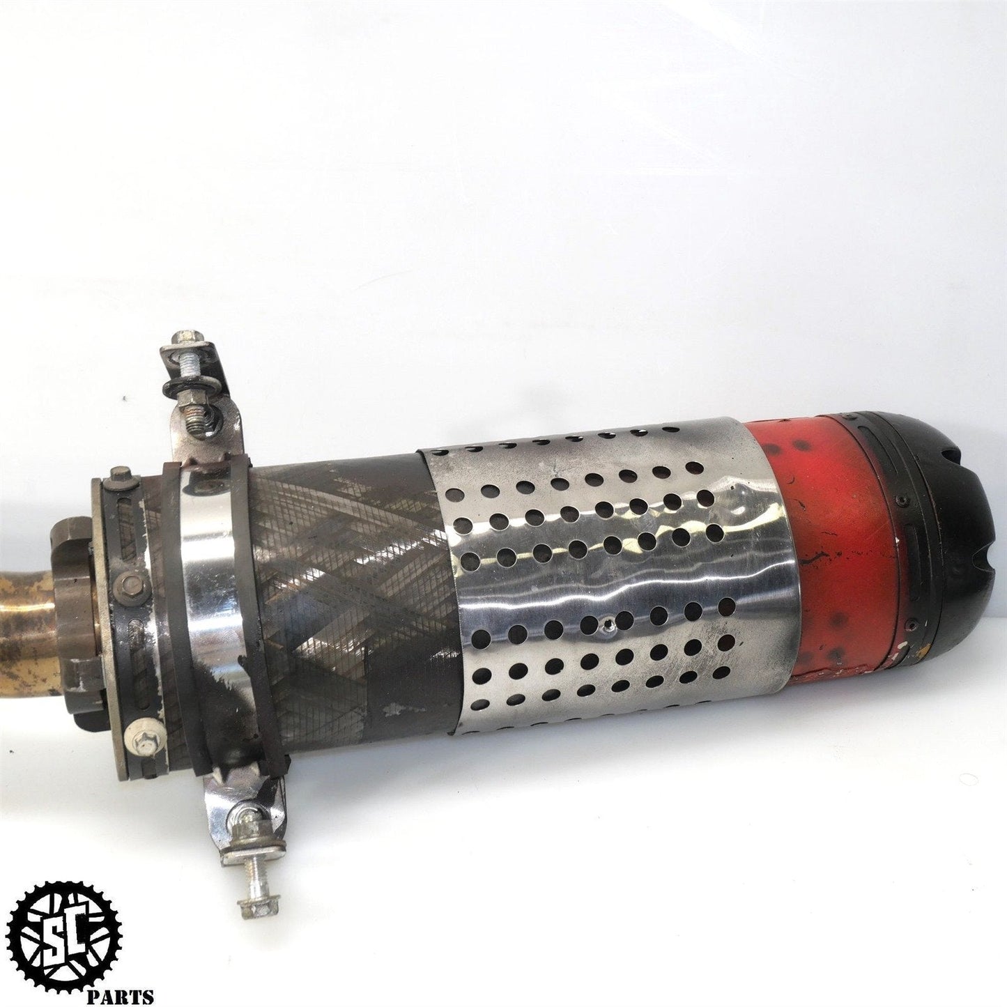2006 2007 HONDA CBR1000RR TWO BROTHERS CARBON FIBER EXHAUST SLIP ON MUFFLER H08