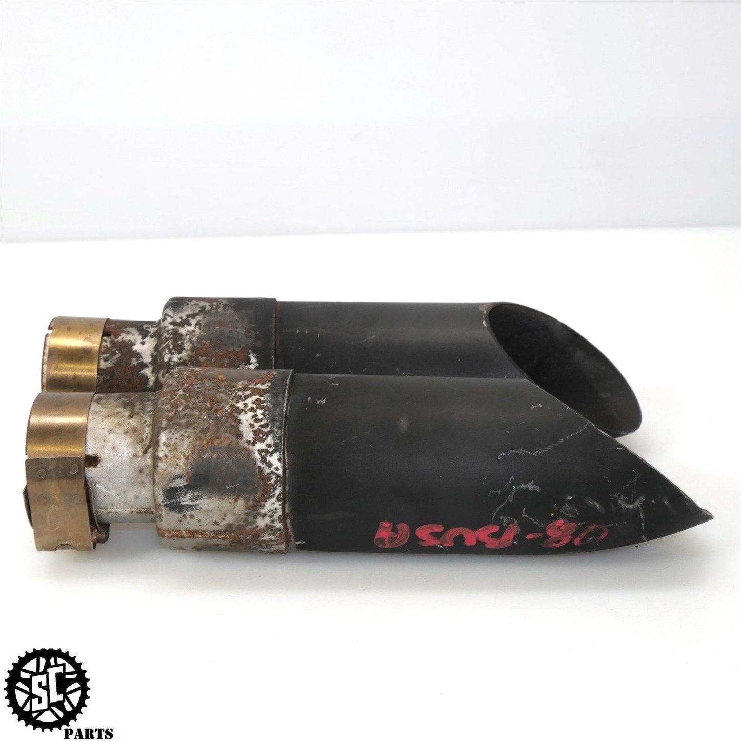 2008-2020 SUZUKI HAYABUSA GSXR1300 DUAL SLIP ON EXHUAST MUFFLER SHORTY S13