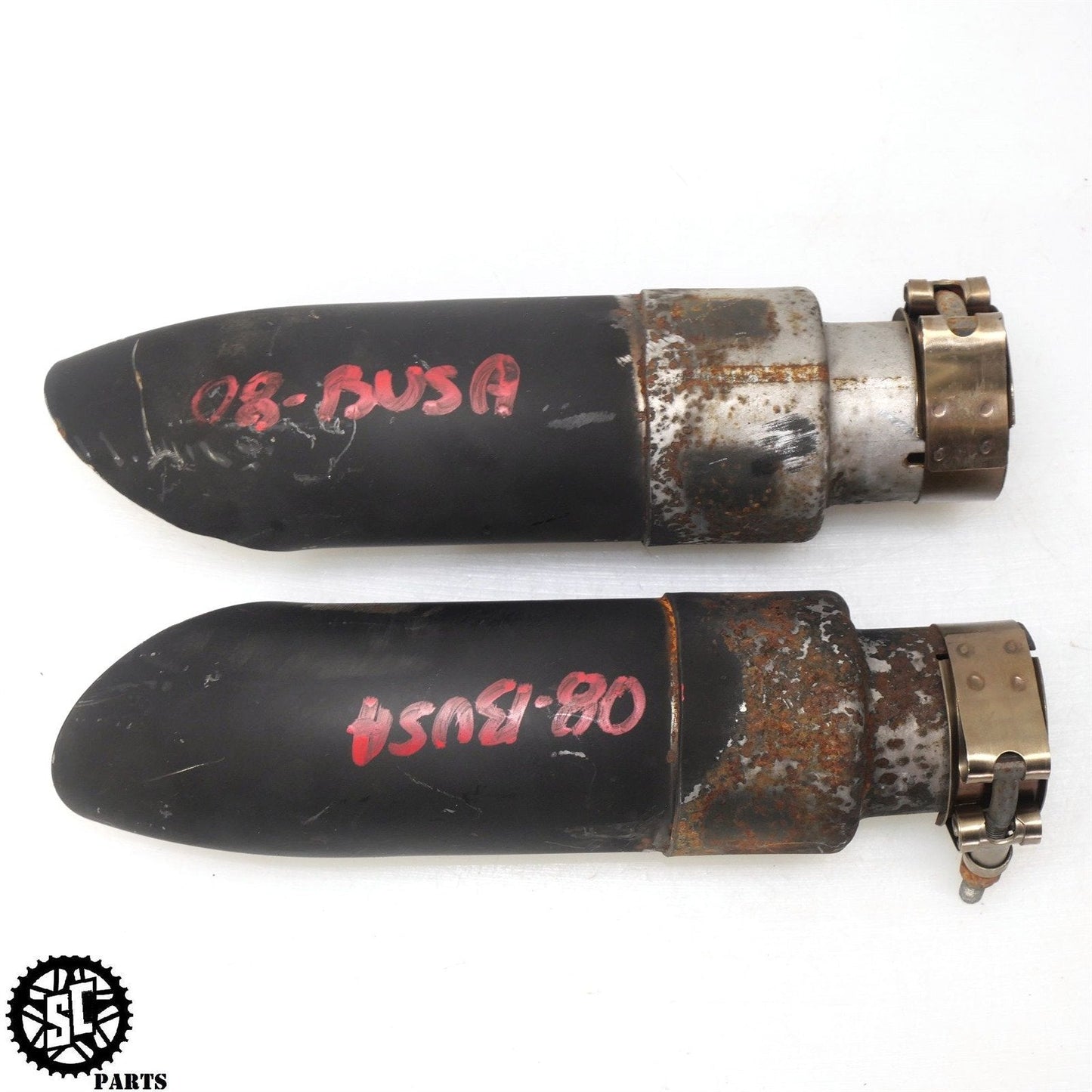 2008-2020 SUZUKI HAYABUSA GSXR1300 DUAL SLIP ON EXHUAST MUFFLER SHORTY S13