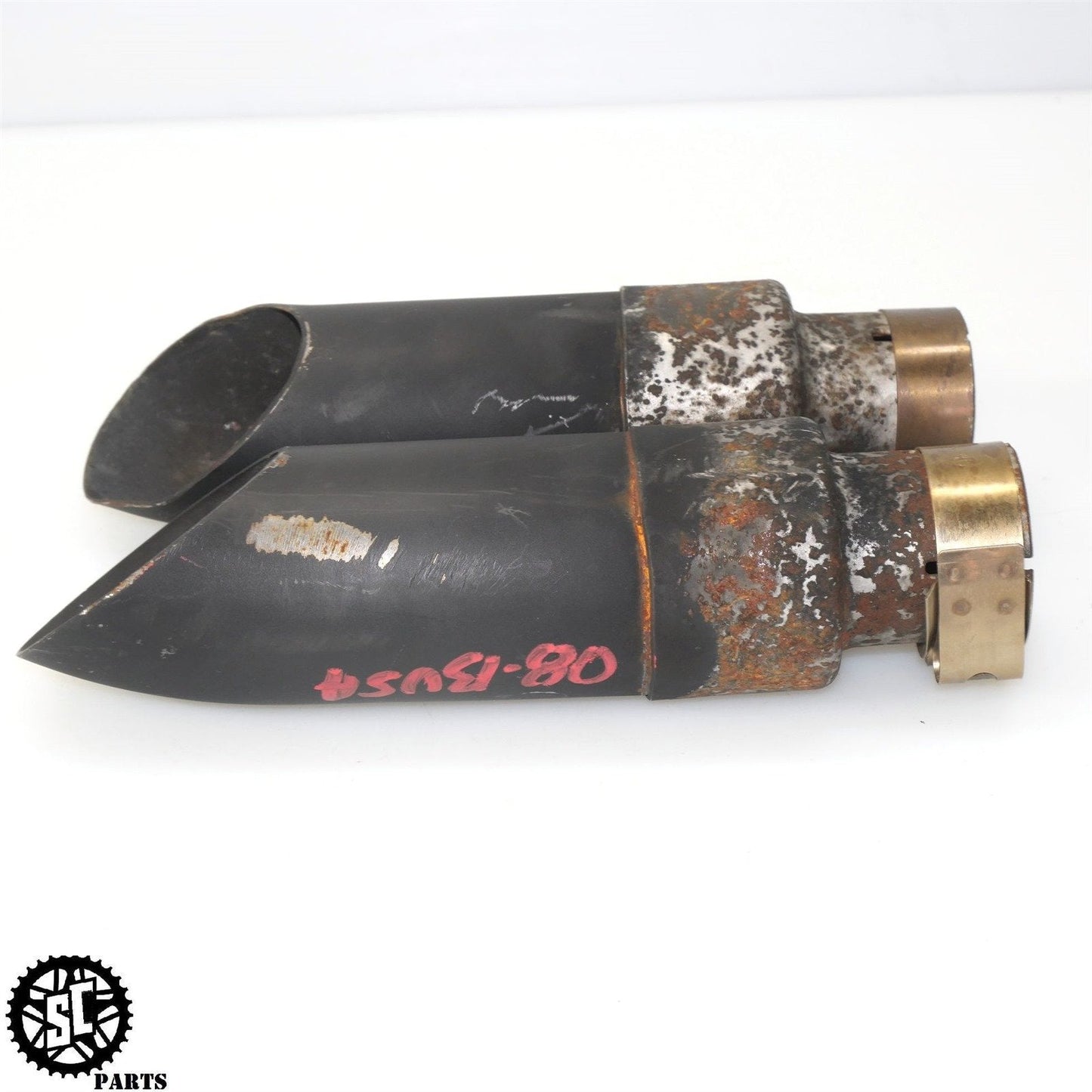 2008-2020 SUZUKI HAYABUSA GSXR1300 DUAL SLIP ON EXHUAST MUFFLER SHORTY S13